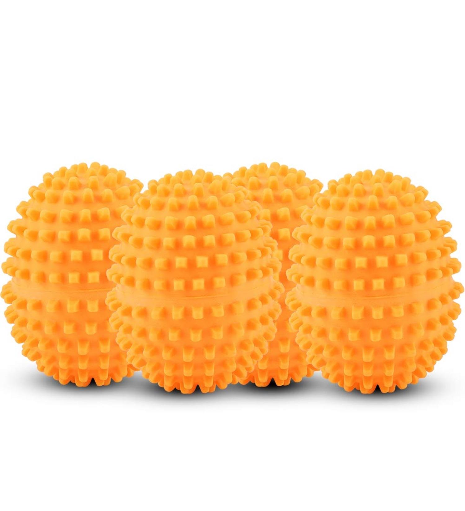 4Pcs/Set Orange Reusable Washing Laundry Drying Ball for Home Clothes Cleaning - Buy Online on GoSupps.com