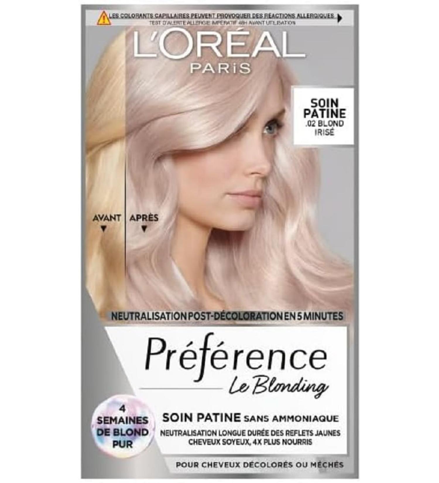L'Or al Paris Preference Care Patina Blond Iris .02 Ash Blonde 232 g (1 pack)