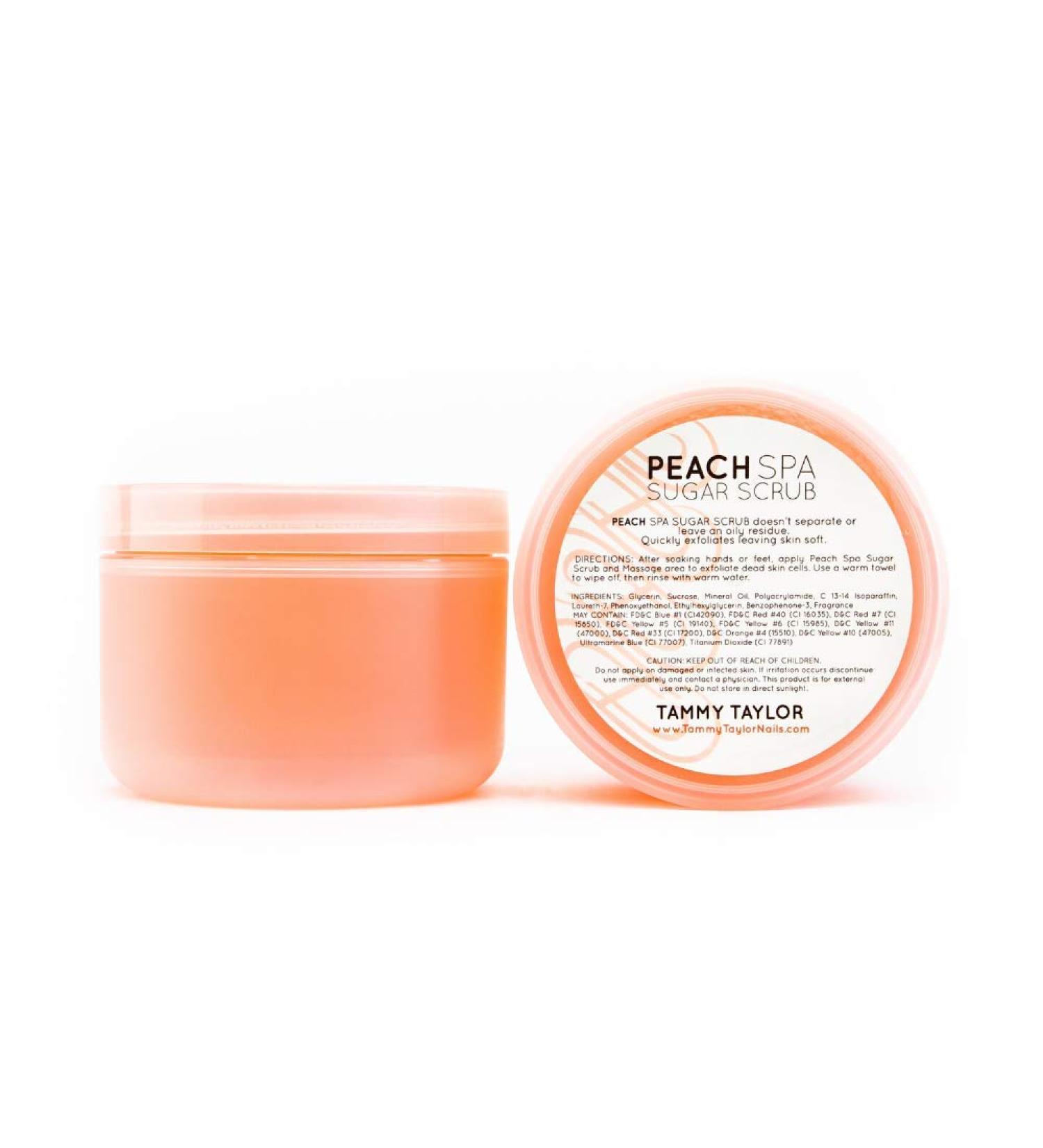 Tammy Taylor Spa Peach Exfoliating Sugar Scrub - Healthy Oils for Manicure & Pedicure | 1 Count - Buy Online on GoSupps.com