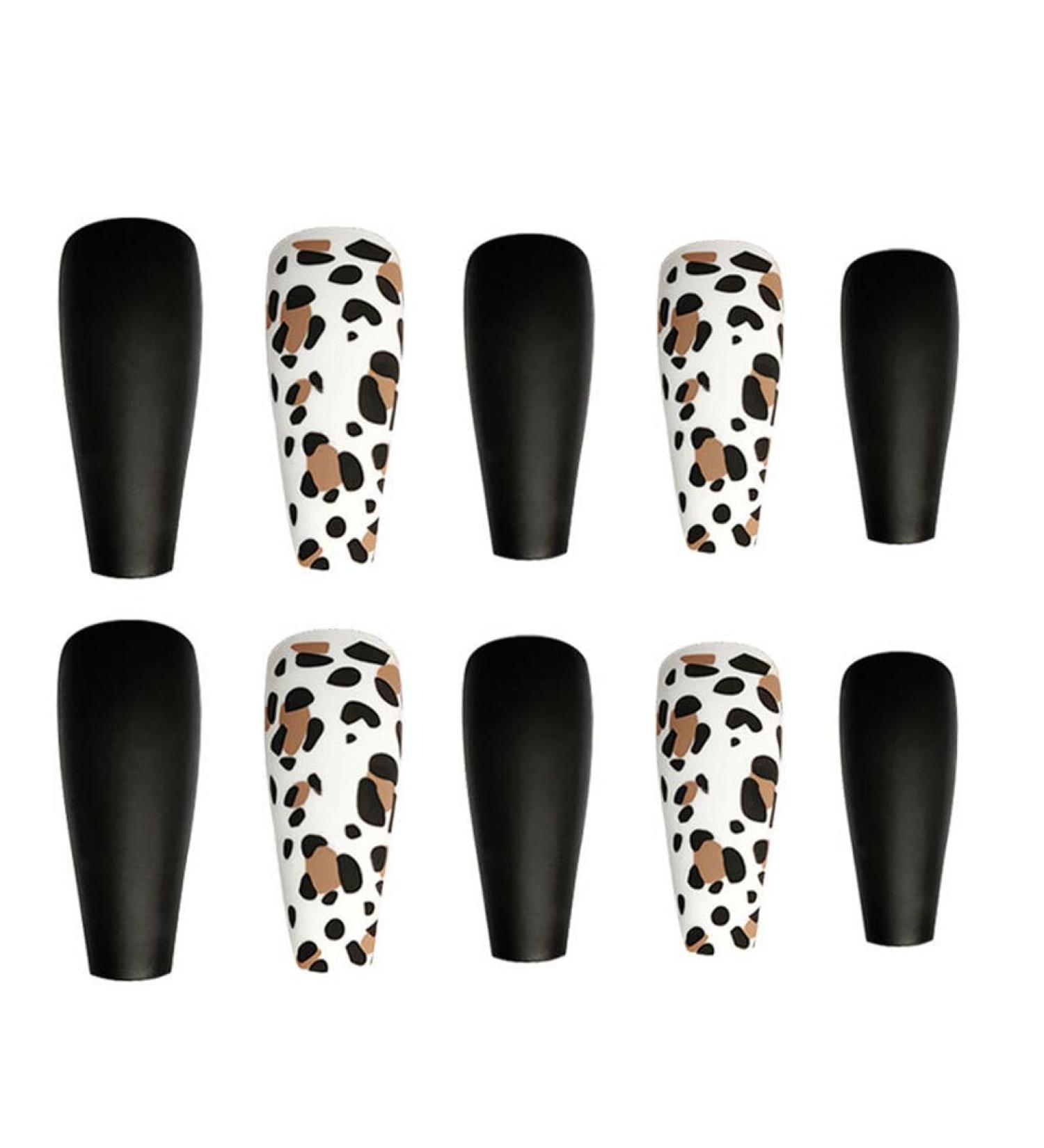Dajidafu 1 Set French Tip Press on Nails Frosted Manicure Artificial Fingernails Matte Decals Wraps Full Cover Salon DIY - Buy Online on GoSupps.com