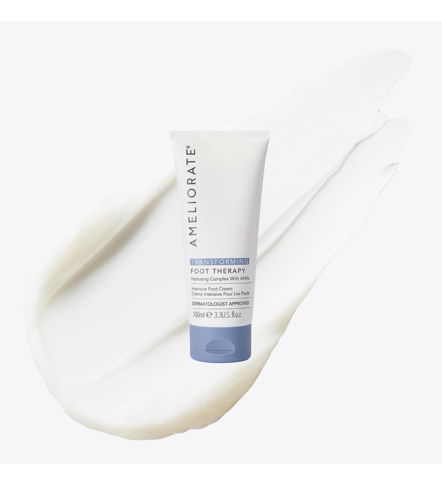  AMELIORATE AMELIORATE Transforming Foot Therapy 100 ml for Cracked Heels & Dry Feet | Exfoliating AHA Cream with 12-Hour Hydration | Deodorizing & Dermatologist Approved - Buy Online on GoSupps.com
