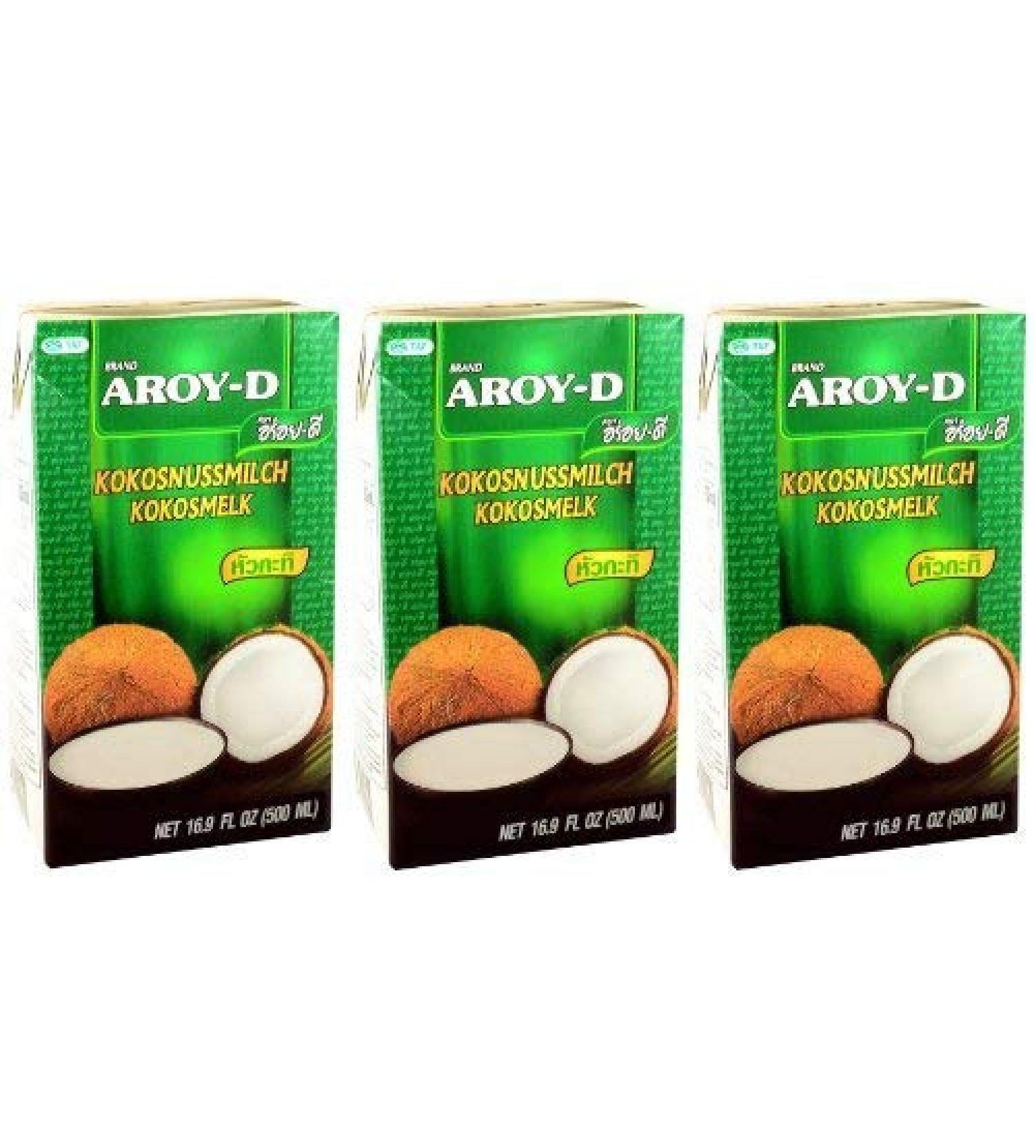 Aroy-D - Coconut milk - Pack of 3 (3 x 500ml)