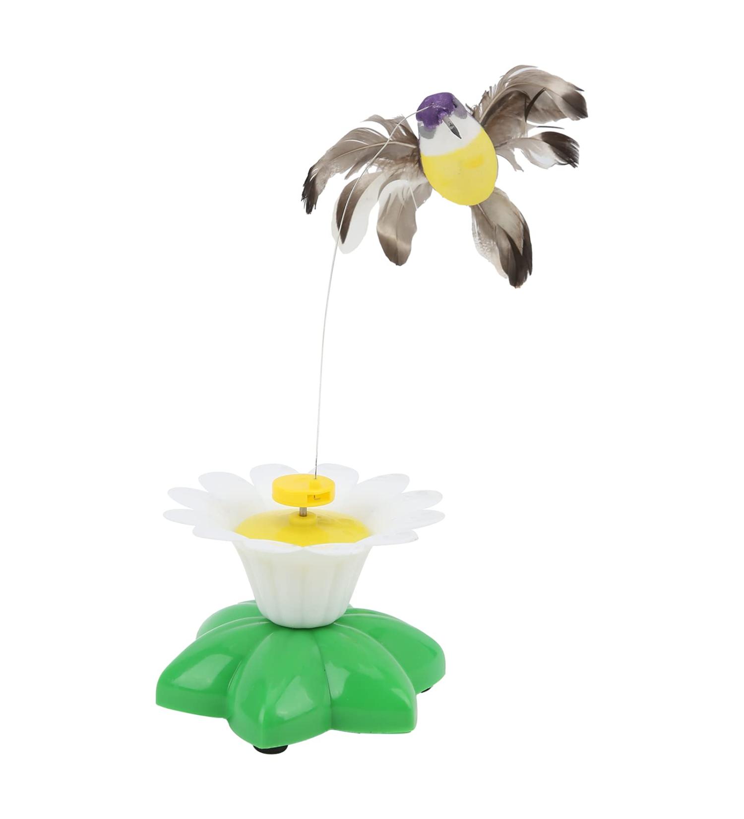 Qcwwy Electric Flying Bird Cat Toys | Rotating Fluttering & Lifelike Sounds for Kittens & Small Pets - International Shipping - Buy Online on GoSupps.com