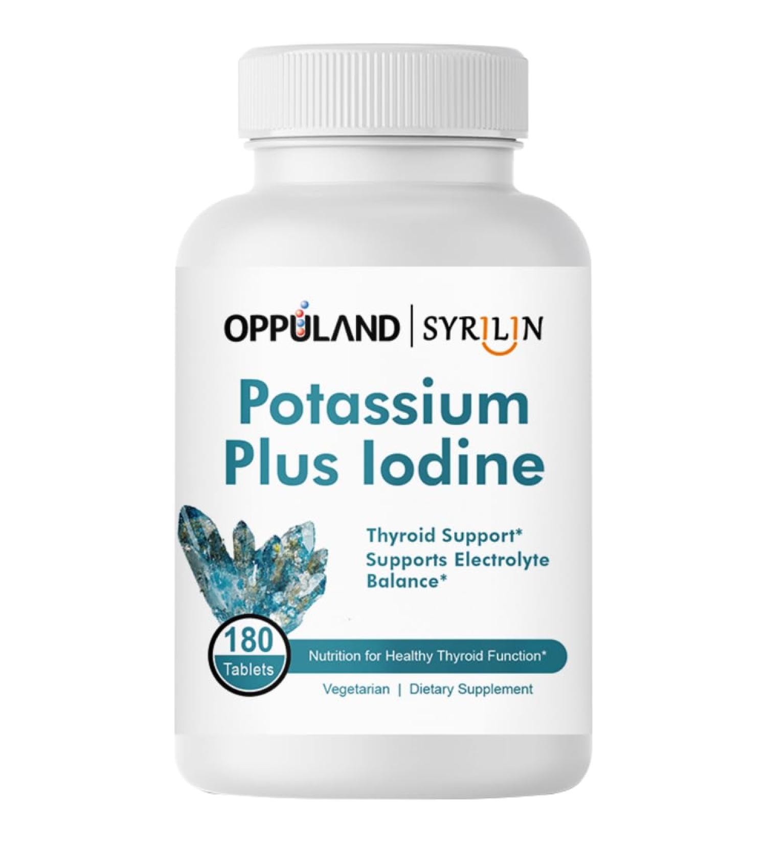 Oppuland Potassium Plus Iodine-Nutrition for Healthy Thyroid Function-180 Tablets - Buy Online on GoSupps.com