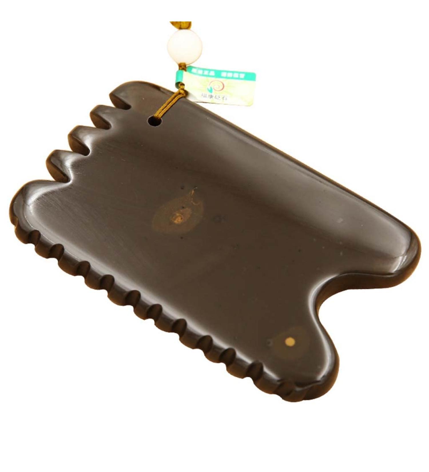 Massage Tool for Skin Care - Gua Sha Scraping Tool for Face & Body | Facial Stone Scraper for Back Arms Neck & Shoulders - 10.7 x 6.6cm - Buy Online on GoSupps.com