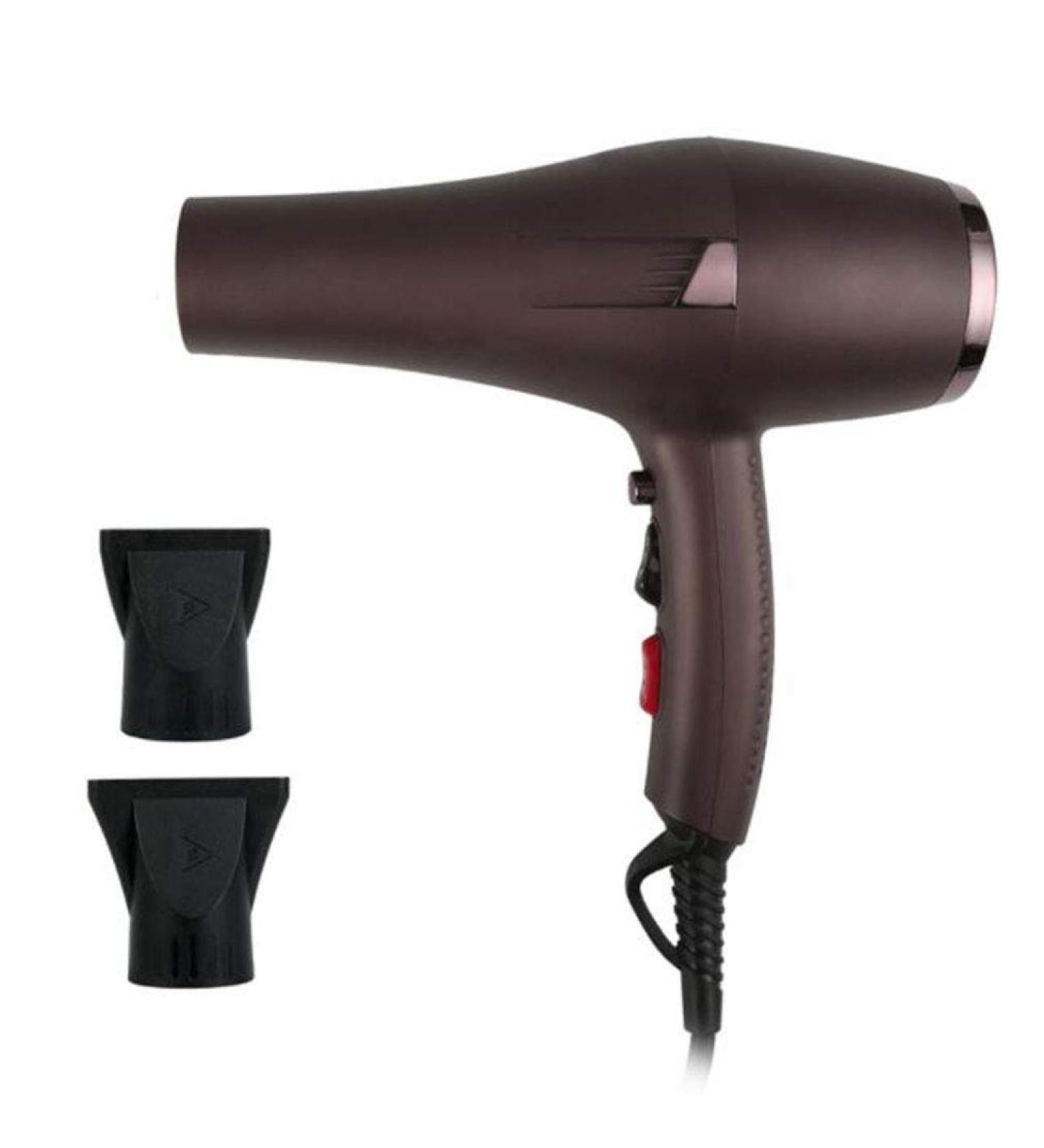 2000W Professional Hair Dryer with Air Nozzle Ionic Salon Powerful Hairdryer AC Motor Fast Blow Dryer with 3 Heat 2 Speed Cool Shot Long Cable Quiet for Home and Salon Men and Women Brown Small Gift - Buy Online on GoSupps.com