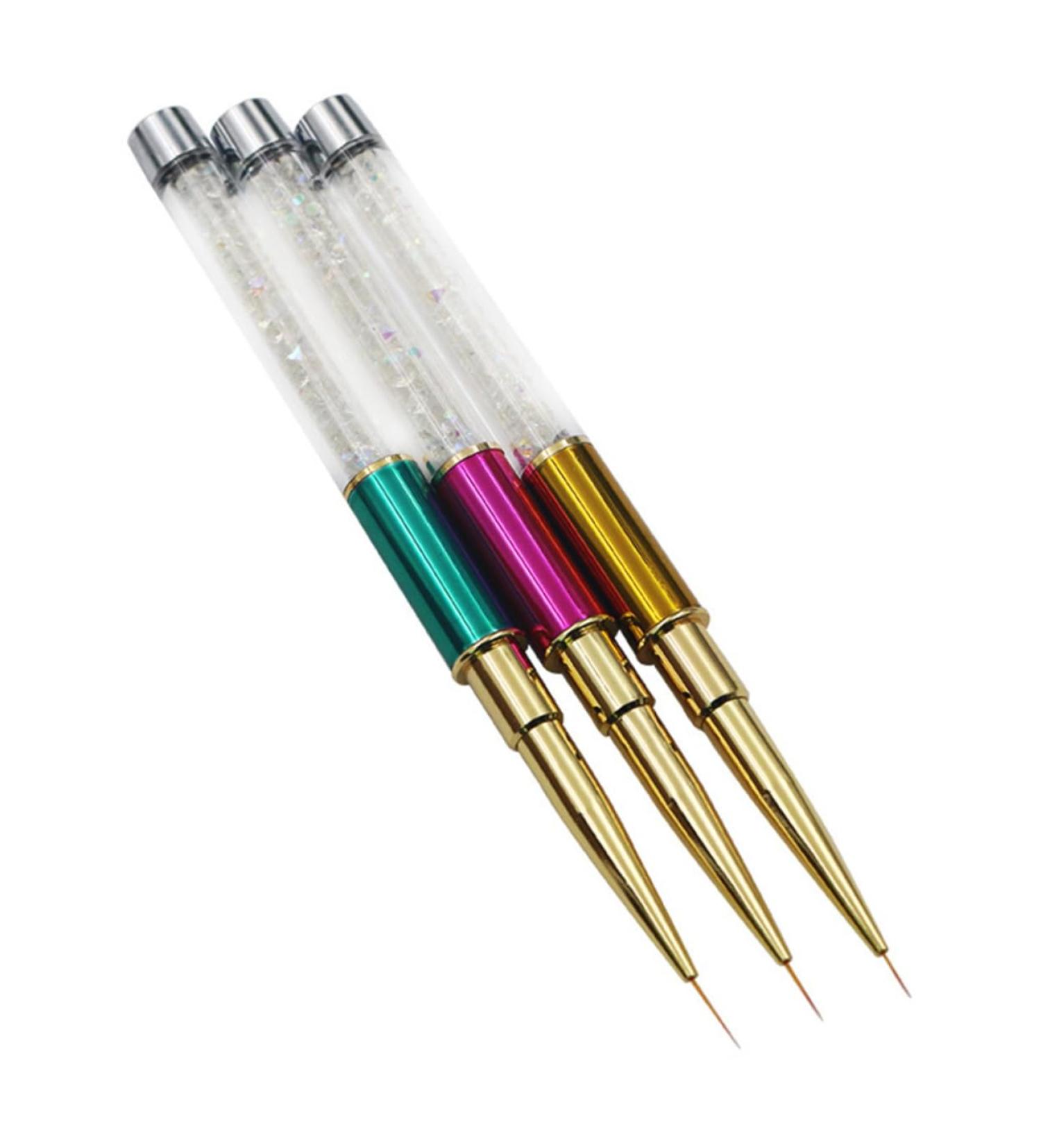 Mikinona Manicure Brush Manicure Tool Nail Polish Drawing Pen Nail Art Brush Nail Art Tips Builder Brush Manicure Dotting Pen Nail Crystal Pen Nail Art Pen Small Pen Draw Flowers Size 2 As Shown - Buy Online on GoSupps.com