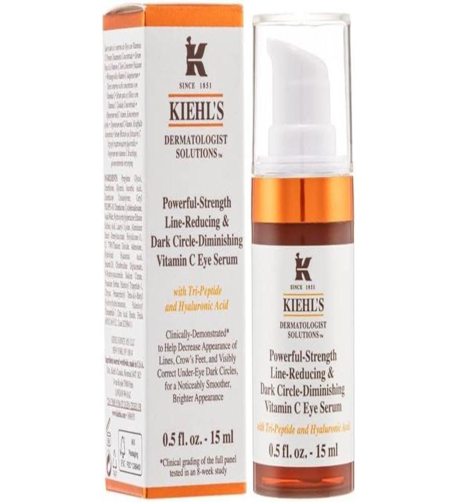 Kiehl's Powerful-Strength Line-Reducing and Dark Circle-Diminishing Vitamin C Eye Serum 15ml - Buy Online on GoSupps.com