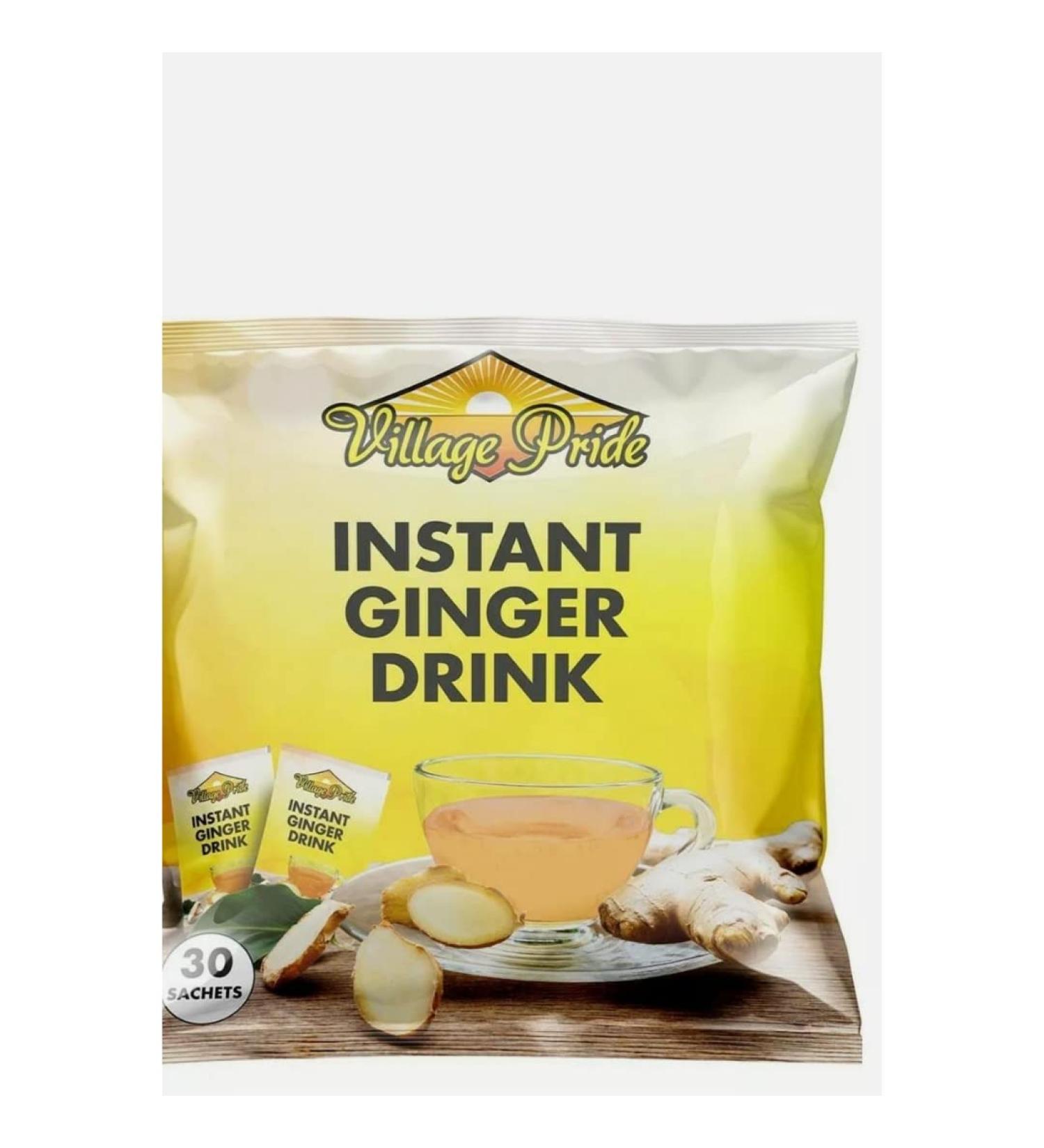 10 x Village Pride Instant Ginger Packet 1 x 30 s