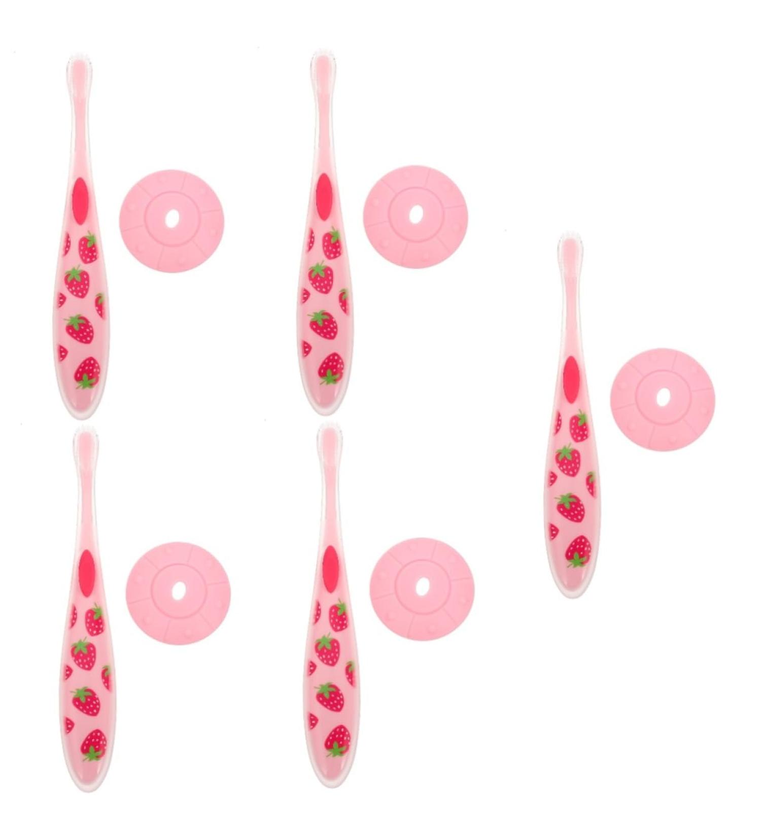 Minkissy 5-in-1 Baby Toothbrush & Tongue Cleaner | Best Children's Oral Care Tool for Kids | Travel-Friendly Accessory - Buy Online on GoSupps.com