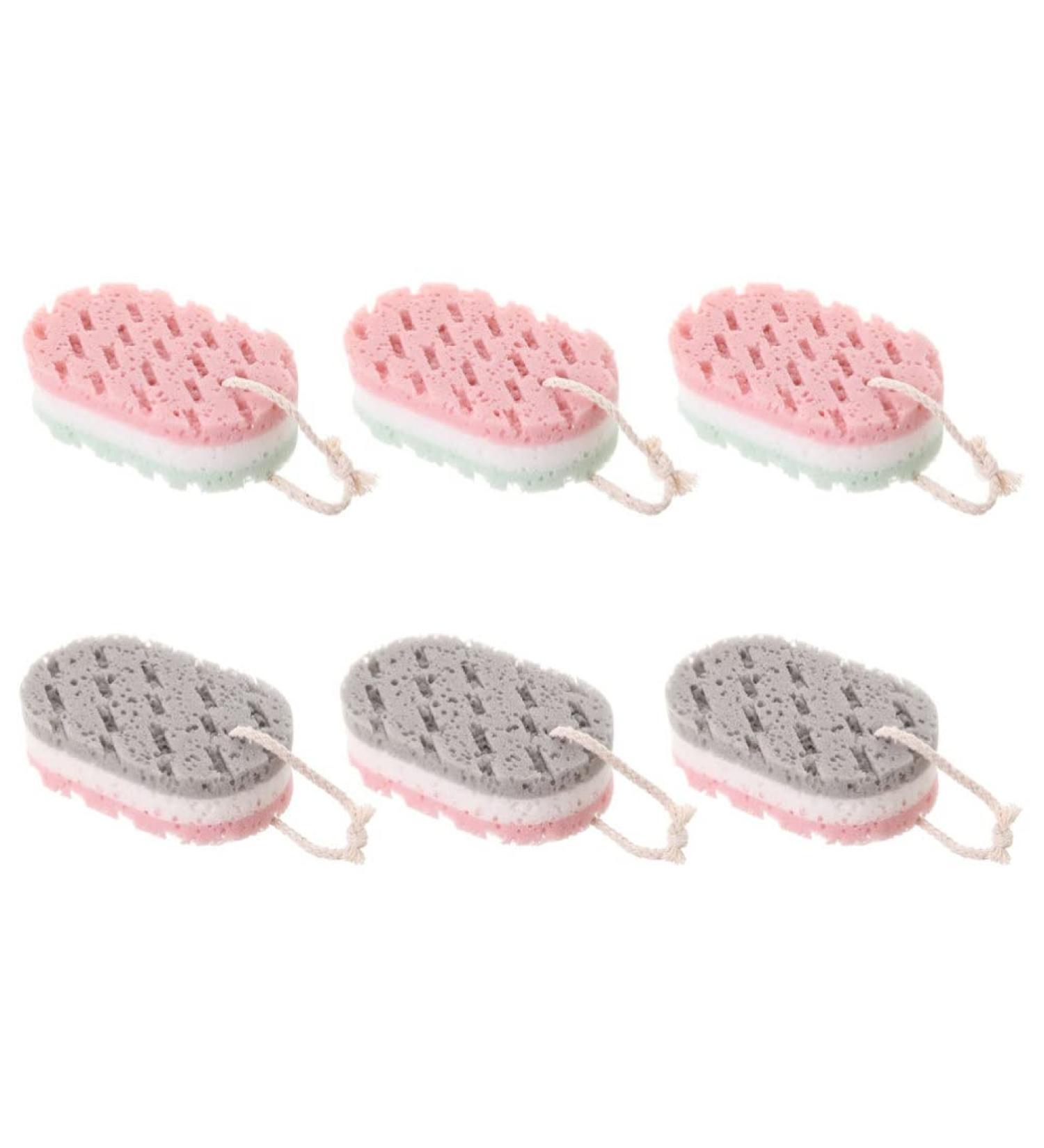FRCOLOR 6pcs Bath Sponge Set - Loofah Mesh Shower Balls & Exfoliator for Cleaning - Ideal Shower Gloves & Massage Scrub - Buy Online Internationally - Buy Online on GoSupps.com
