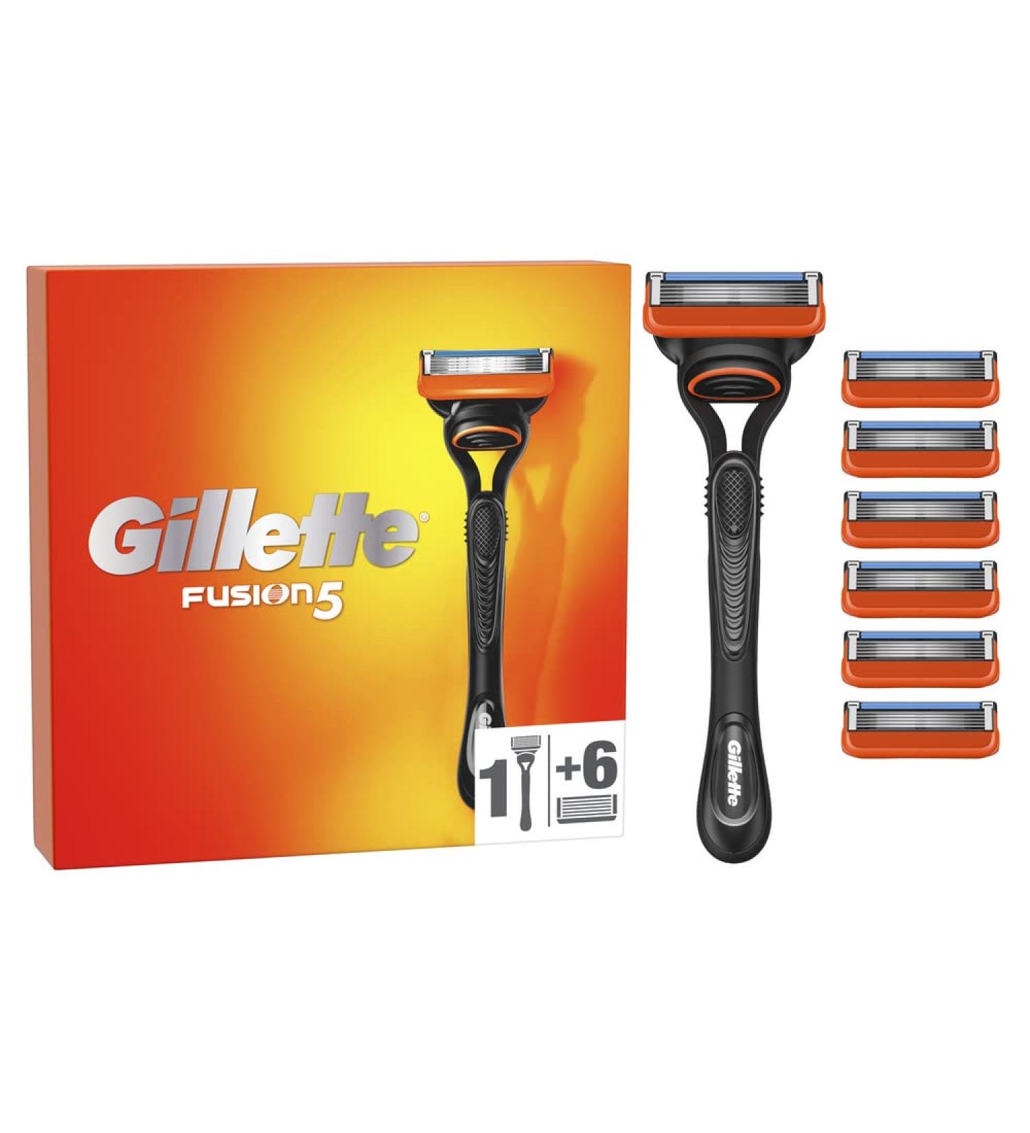 Gillette Fusion 5 Men's Wet Razor + 7 Blades - Perfect Gift for Men | International Shipping - Buy Online on GoSupps.com