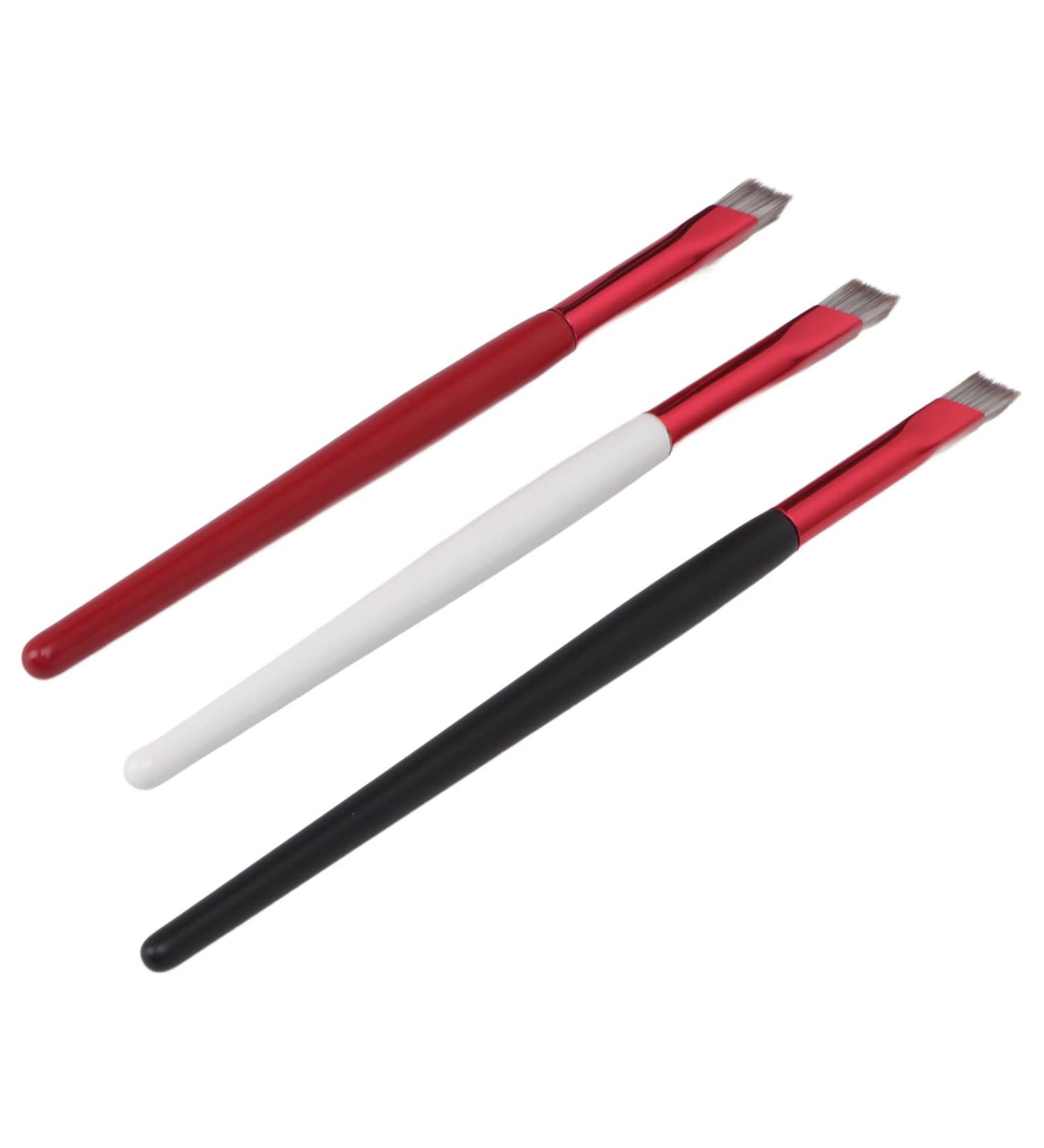 Professional Angled Brow Brush Set - 3 Pieces for Flawless Eyebrow Lines | Nylon Aluminum & Wooden Handle | Multifunctional & Unique Design - Shop Now! - Buy Online on GoSupps.com