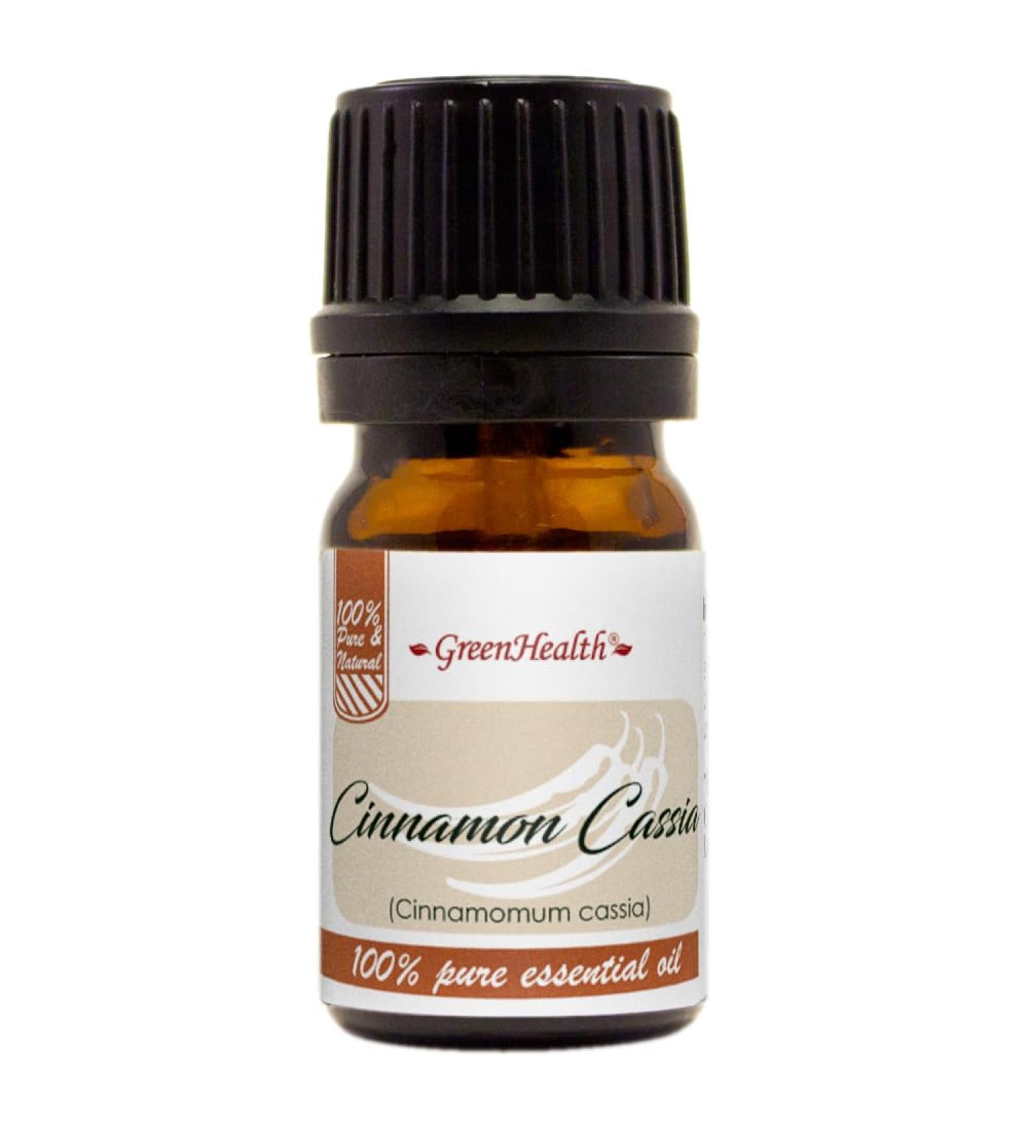 Cinnamon Cassia - 1/6 fl oz (5 ml) Glass Bottle - 100% Pure Essential Oil - GreenHealth - Buy Online on GoSupps.com