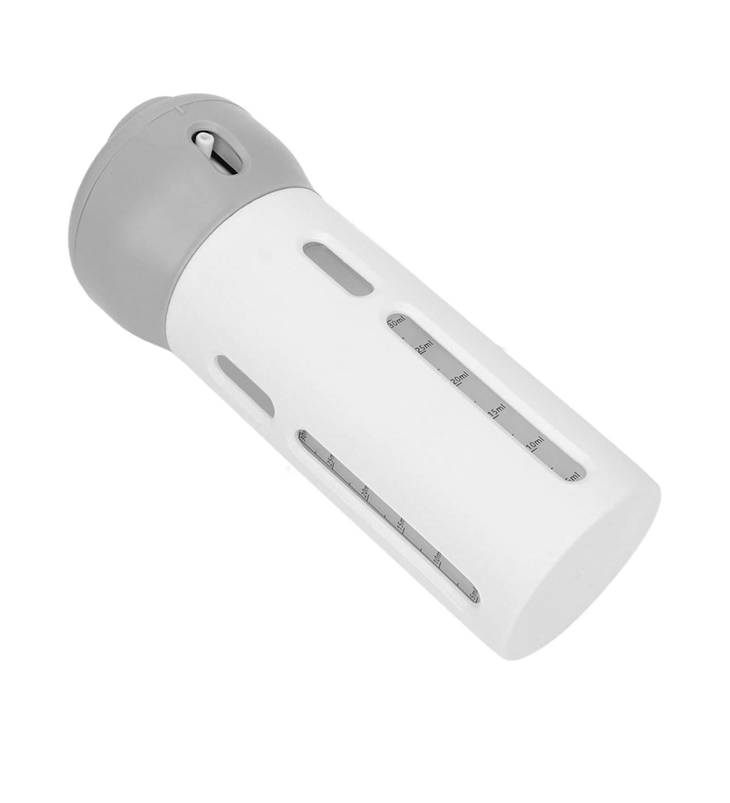 4-in-1 Leak-Proof Travel Bottles - Portable Transparent Dispenser for Shampoo & Conditioner (Gray) | International Shipping Available - Buy Online on GoSupps.com