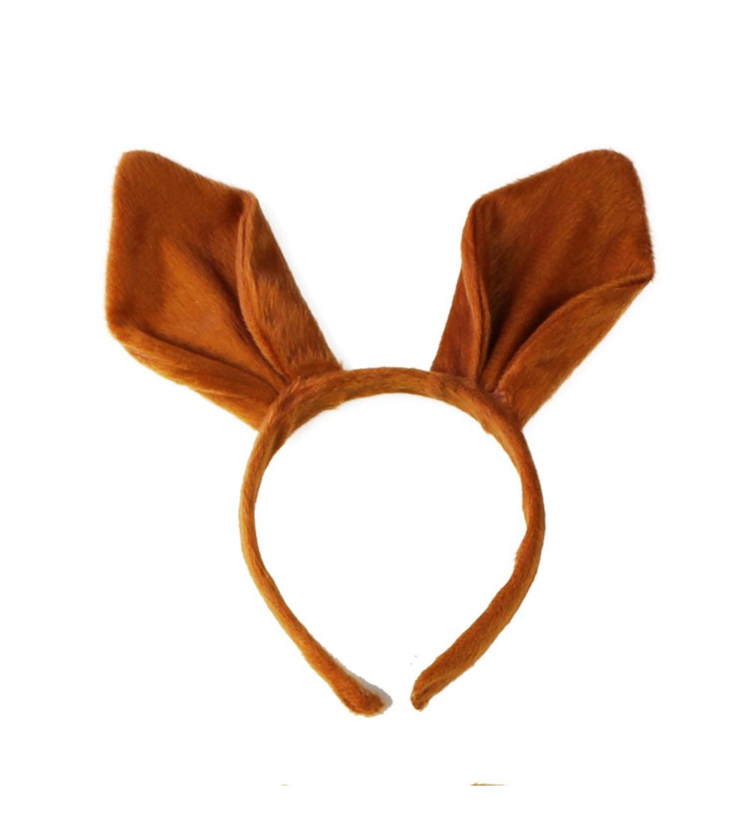 She's Shining Kangaroo Ears Headband Animal Fancy Dress Christmas Party Costume Adults Brown