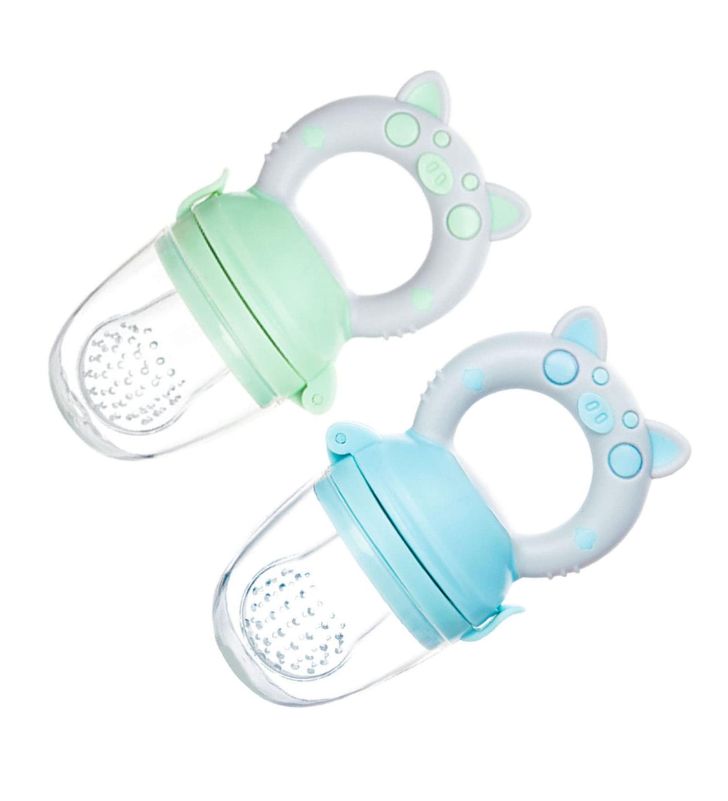 Buy Baby Fruit Feeder Pacifier - Blue Green Baby Food Feeder for Daily Use | International Shipping - Buy Online on GoSupps.com