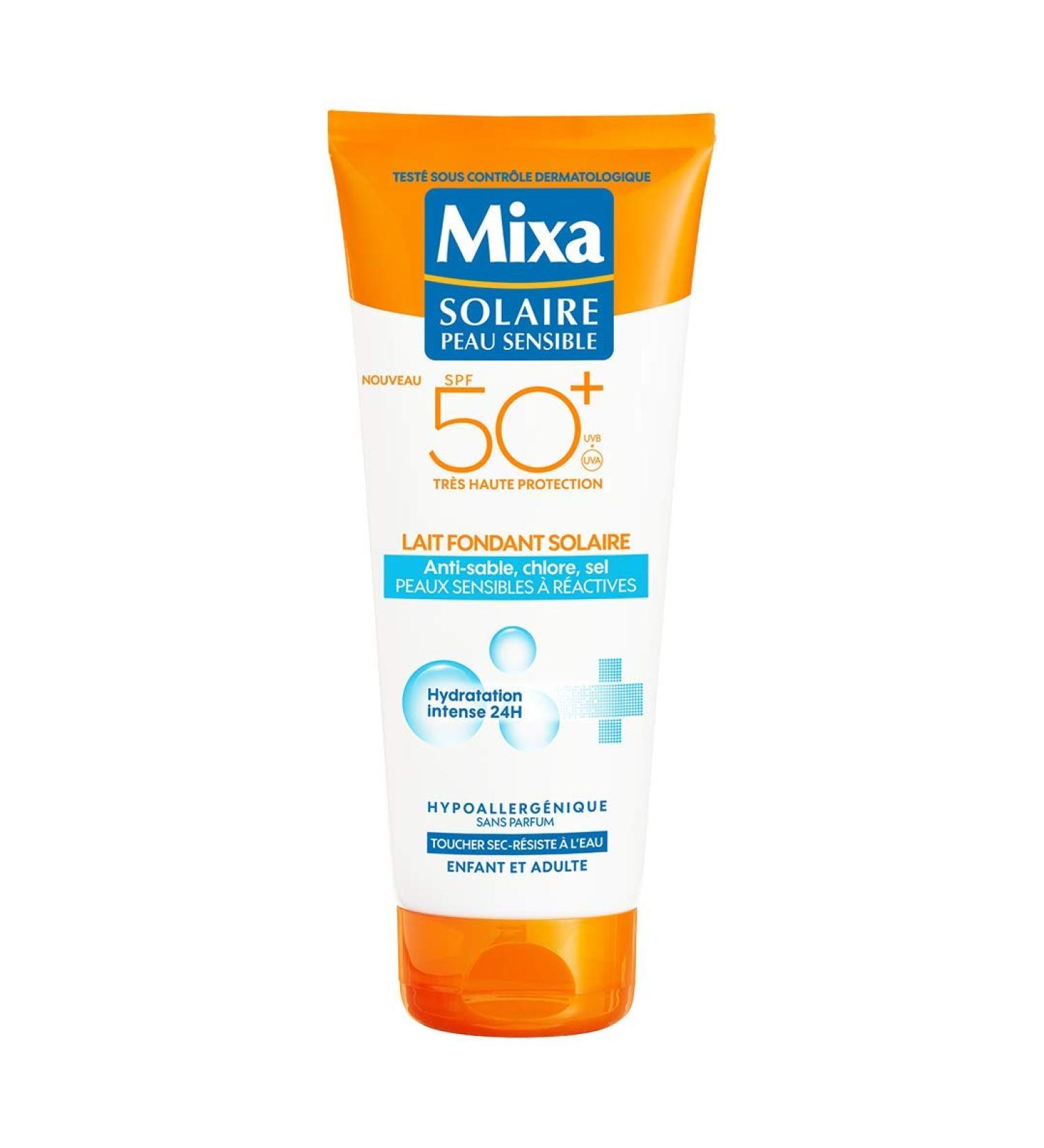 Mixa Sun Protection Milk for Sensitive Skin to Reactive SPF50+ 200 ml - Pack of 2
