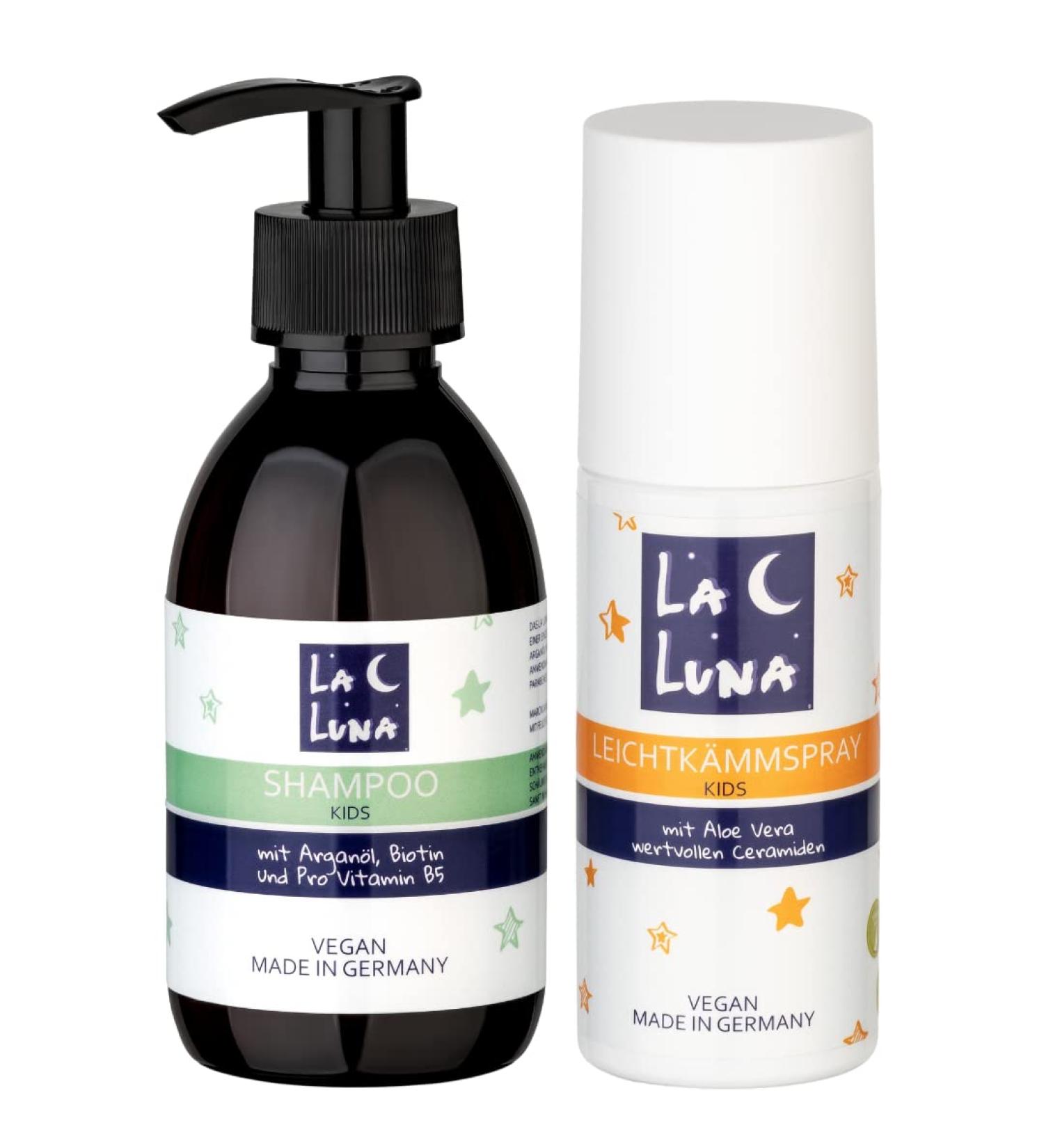 THE MOON La Luna Hair Shampoo for children light comb spray with aloe vera valuable ceramides no pulling vegan La Luna hair care hair treatment boys and girls hair care leave in 350 ml - Buy Online on GoSupps.com