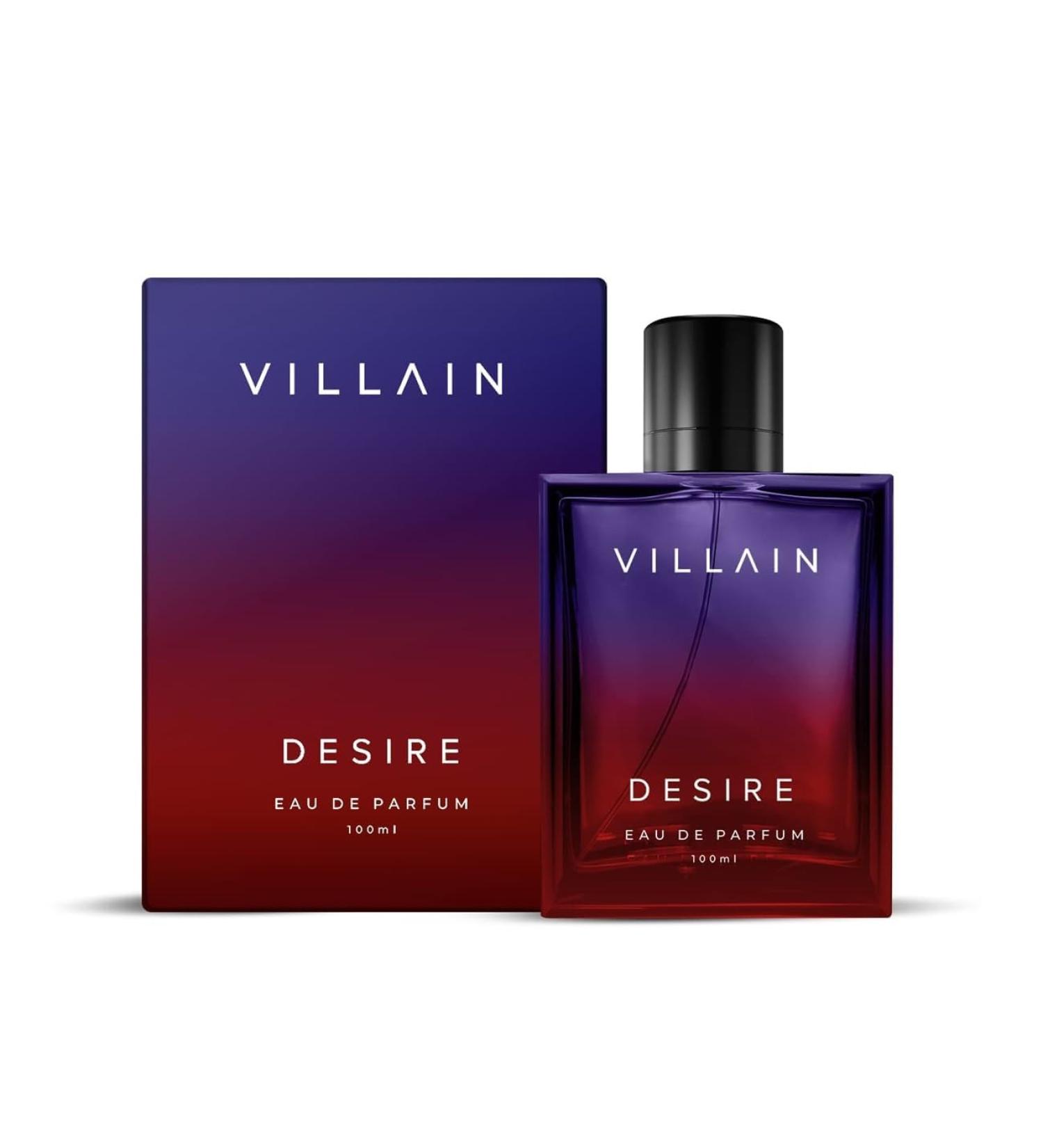Villain's Desire Perfume for Men | Vanilla Amber & Patchouli | Long Lasting Premium Eau de Parfum - 100ml - Buy Online on GoSupps.com