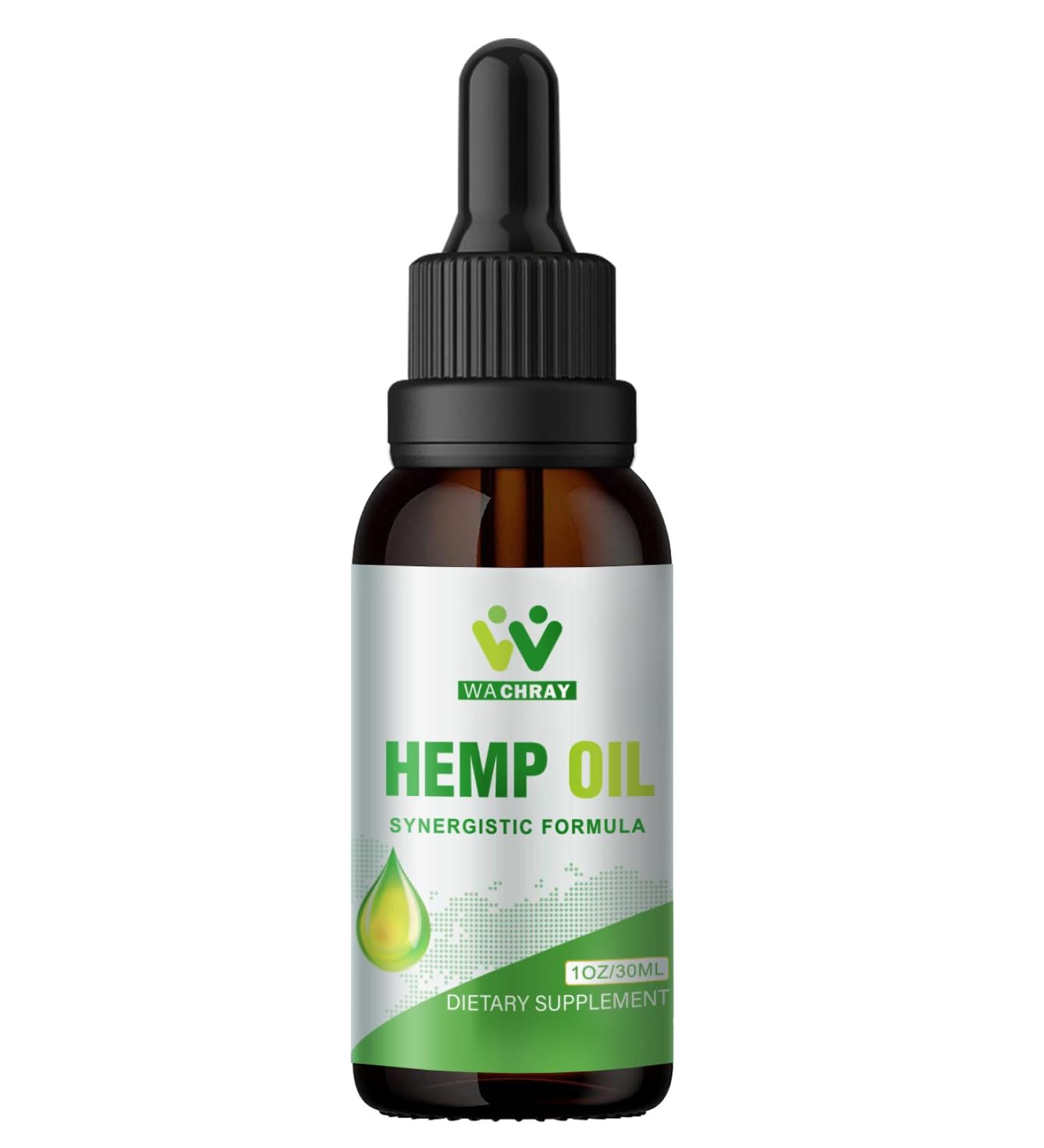 Hemp Oil Drops High Potency - Natural Hemp Oil - C02 Extraction Vegan Non-GMO ACR0325