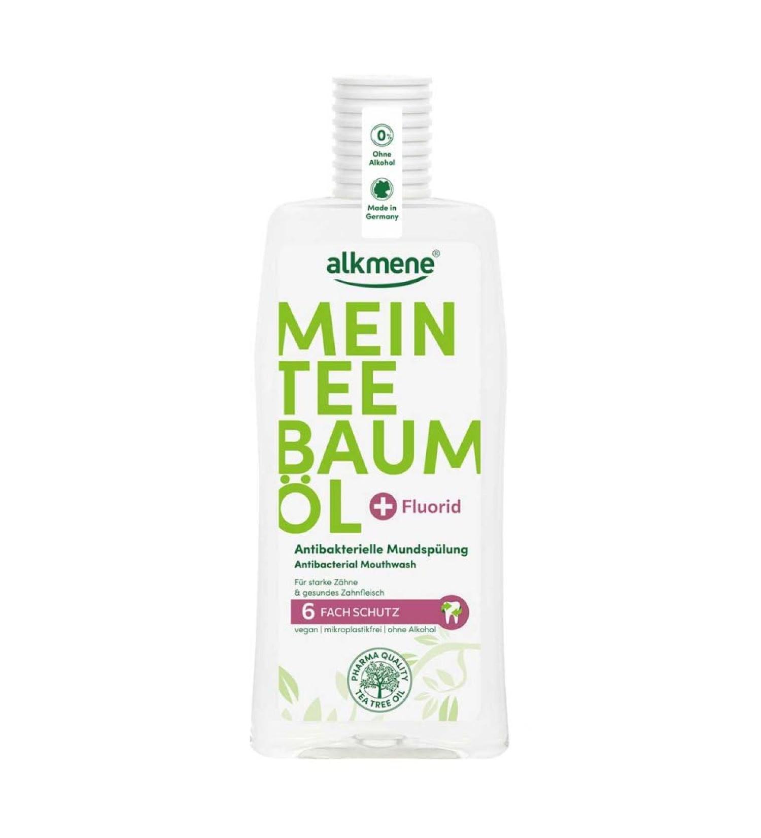 Buy Alkmene Tea Tree Oil Antibacterial Mouthwash 500ml | Best International Shipping & Natural Oral Care - Buy Online on GoSupps.com