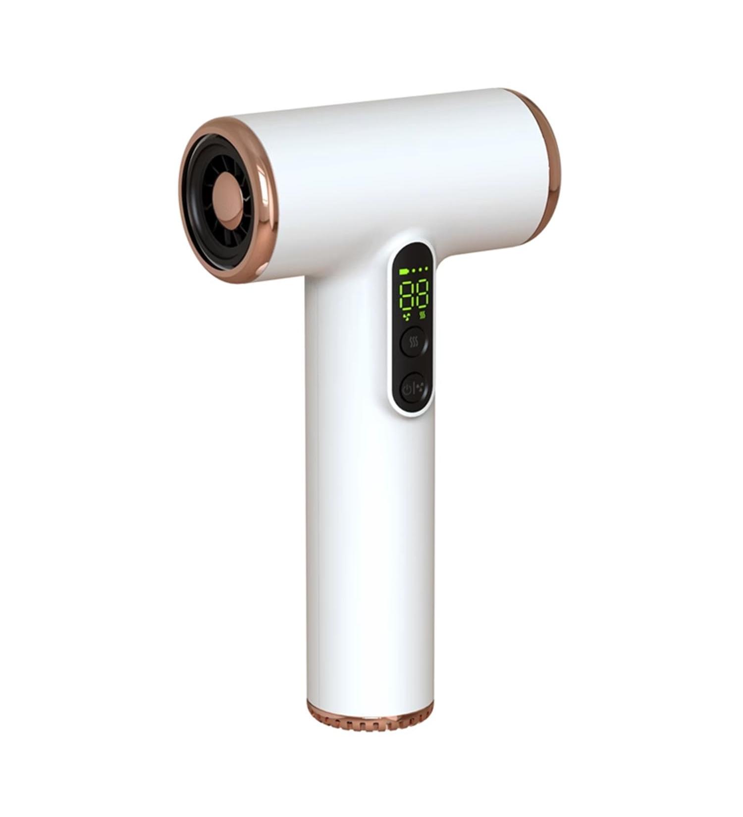 WTTTTW Cordless Ionic Hair Dryer w/Digital Screen USB Type-C Charging Blow Dryer with Hot and Cold Air Travel Hair Dryer for Women Kids Outdoor Camping Beaches - Buy Online on GoSupps.com