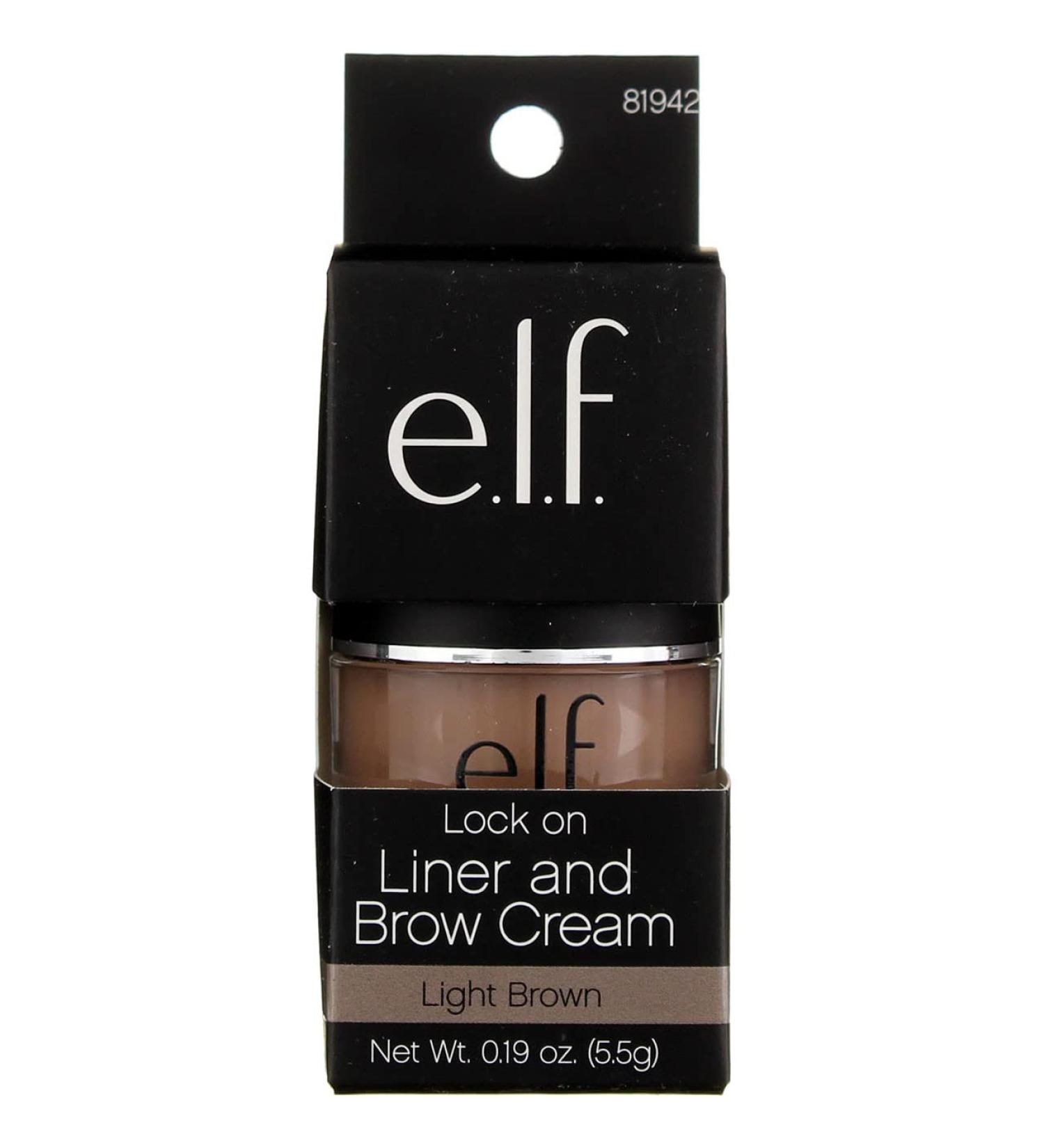 E.L.F. Lock On Liner & Brow Cream - Light Brown 0.19 oz | Long-lasting Formula - Buy Online on GoSupps.com