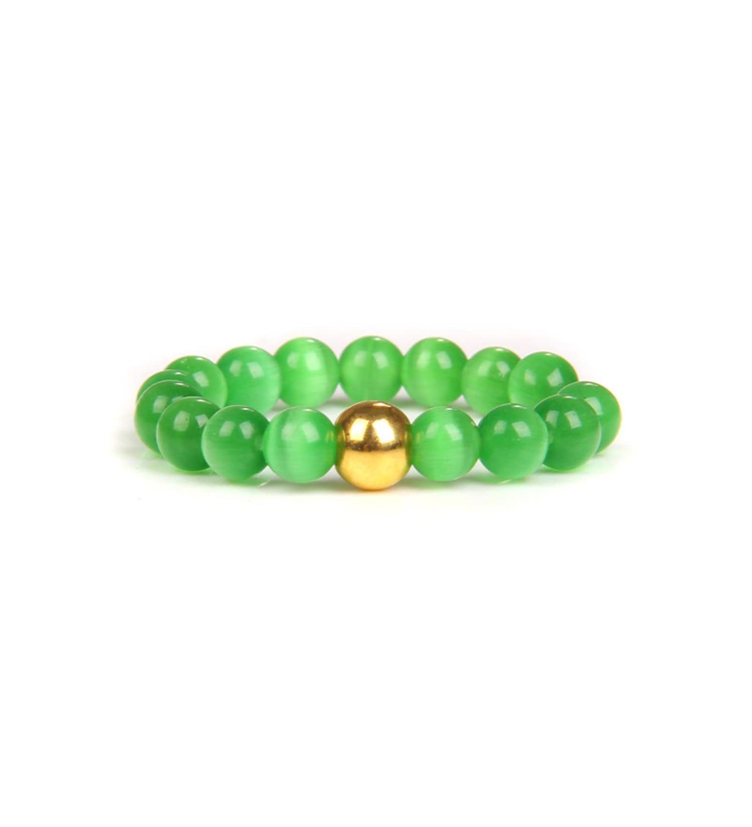 Babuun room decoration pearl rings for women men crystal resizable finger rings Handmade quartzstein rings wedding jewelry 4 mm epidot 4mm green car eye