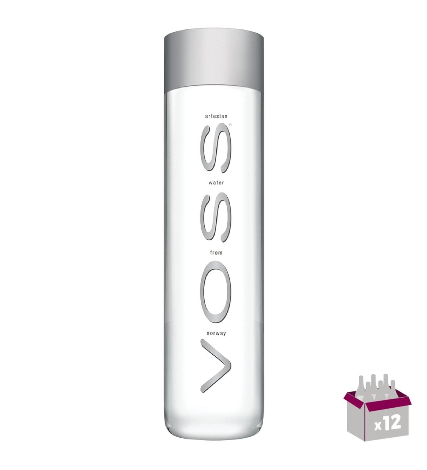Voss Natural Mineral Water Sparkling 12 x 80 cl Lost Glass