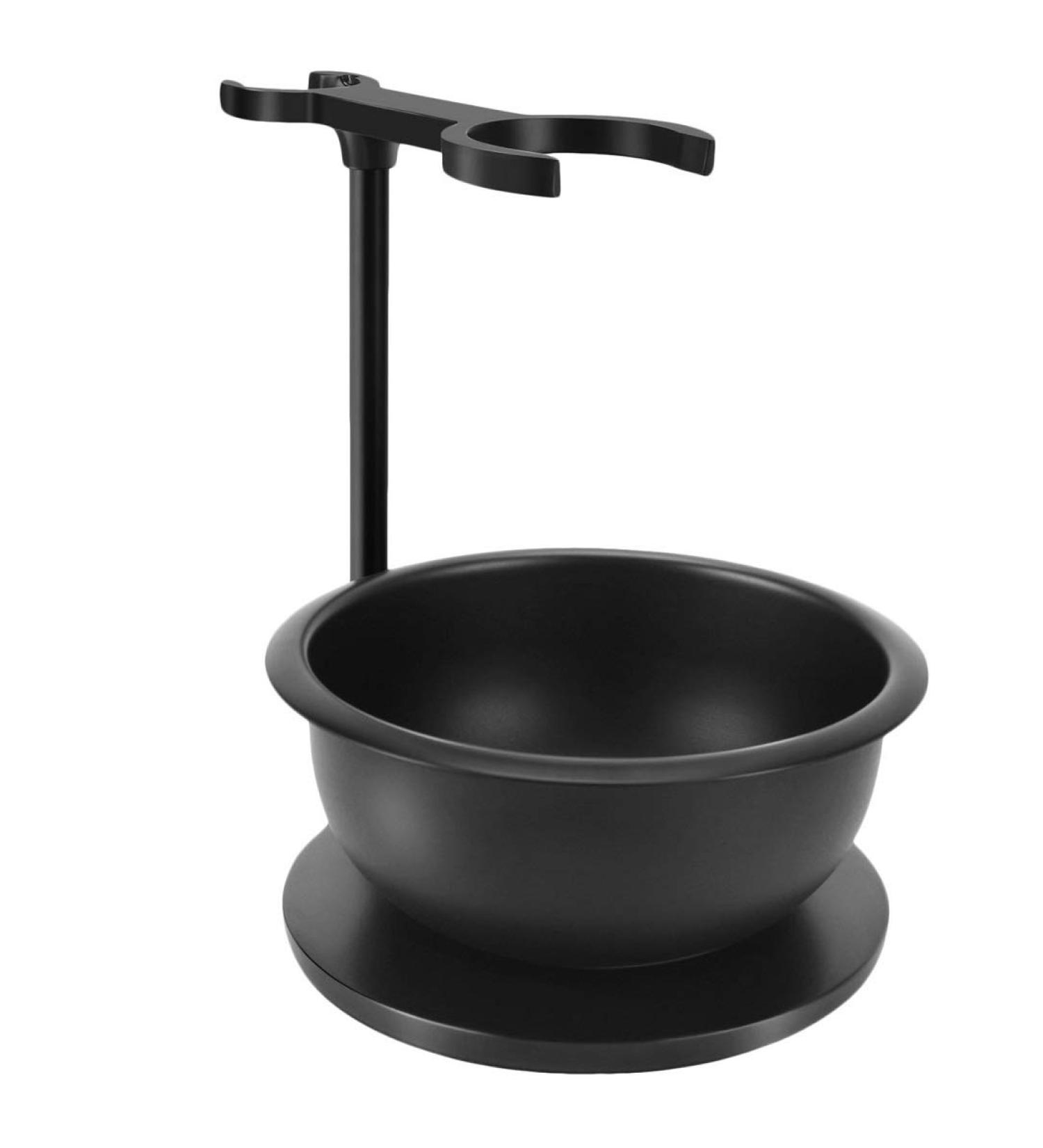 SANWA Deluxe Matte Black Shaving Brush Razor Stand Set with Soap Bowl - Perfect Gifts for Dad, Boyfriend, Husband - Buy Online on GoSupps.com