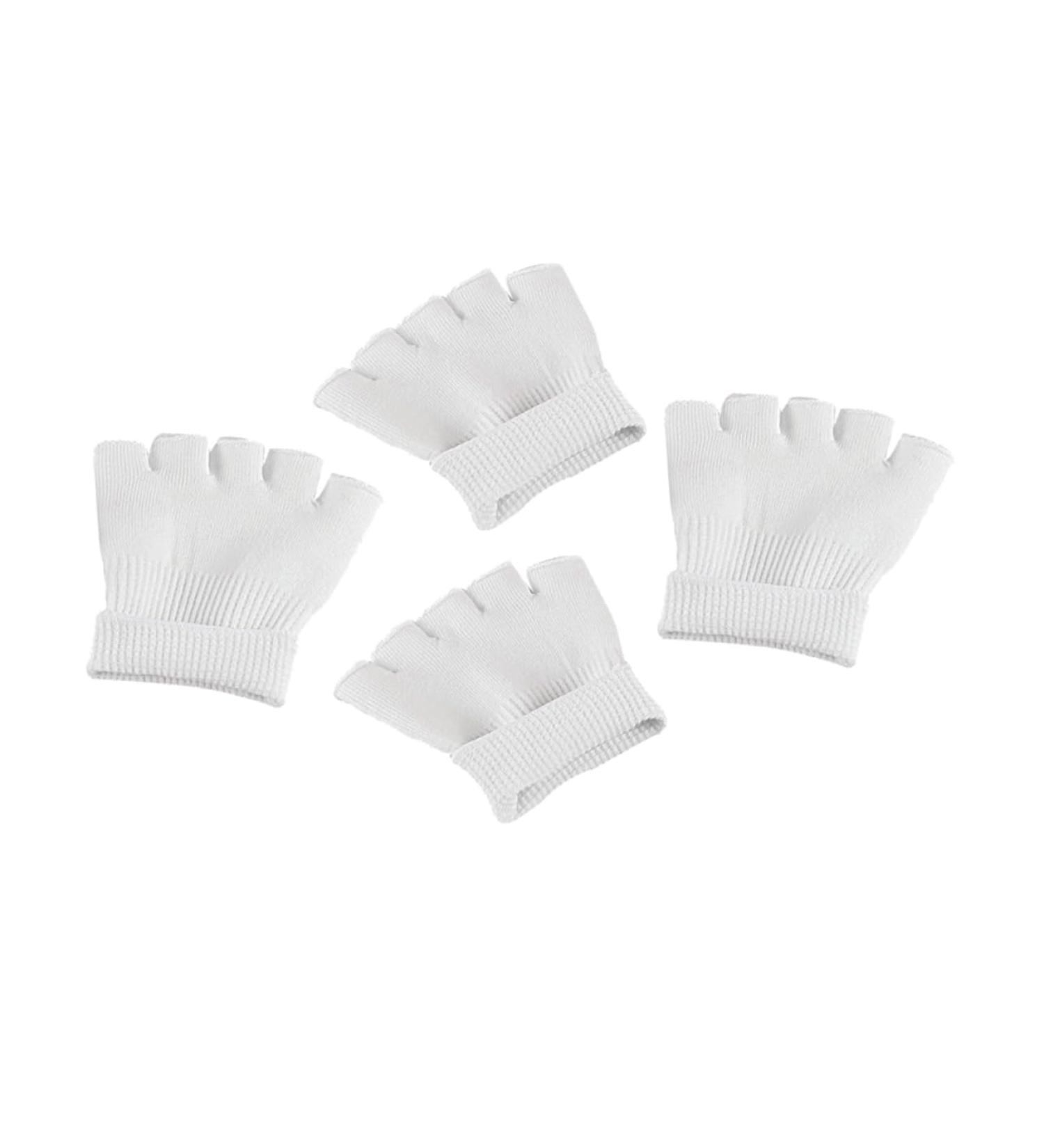 FRCOLOR 2 Pairs Five Toe Half Socks White Sock Heel Sleeves moisturising Socks moisturizing Half Toe Socks Foot Care Socks Yoga Toe Gelt White Gel Skin Beauty Socks Splitter Latex Silk Spa - Buy Online on GoSupps.com