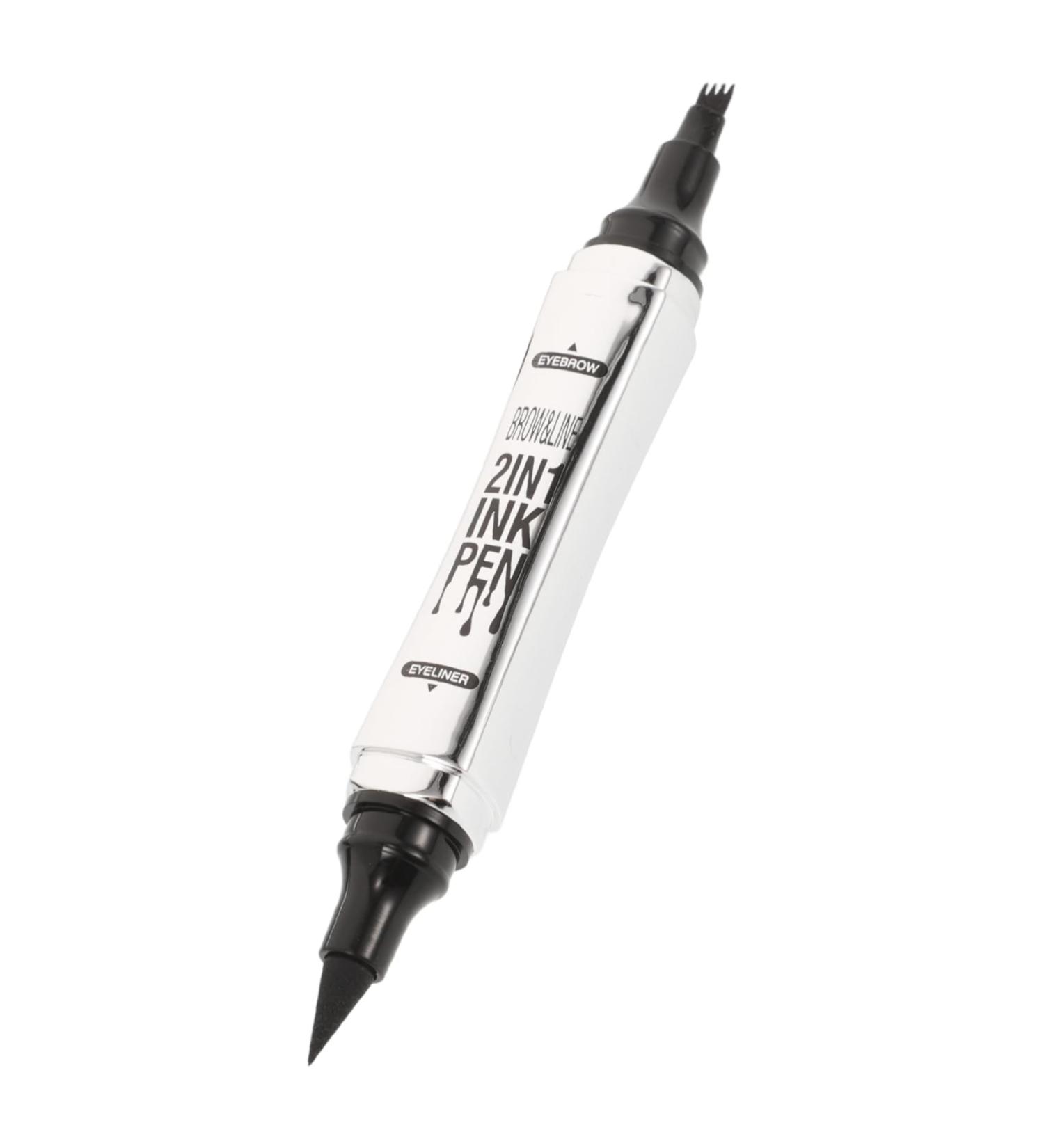 Baluue Liquid Eyebrow Pencil Eyeliner Pen 2in1 Waterproof Smudgeproof Quick Dry Eyebrow Pencil For Women Daily Makeup Light Brown - Buy Online on GoSupps.com