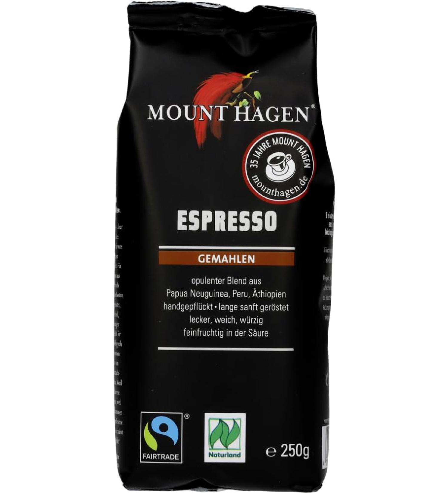 Mount Hagen Mount Hagen Ground Organic Espresso (2 x 250 g)