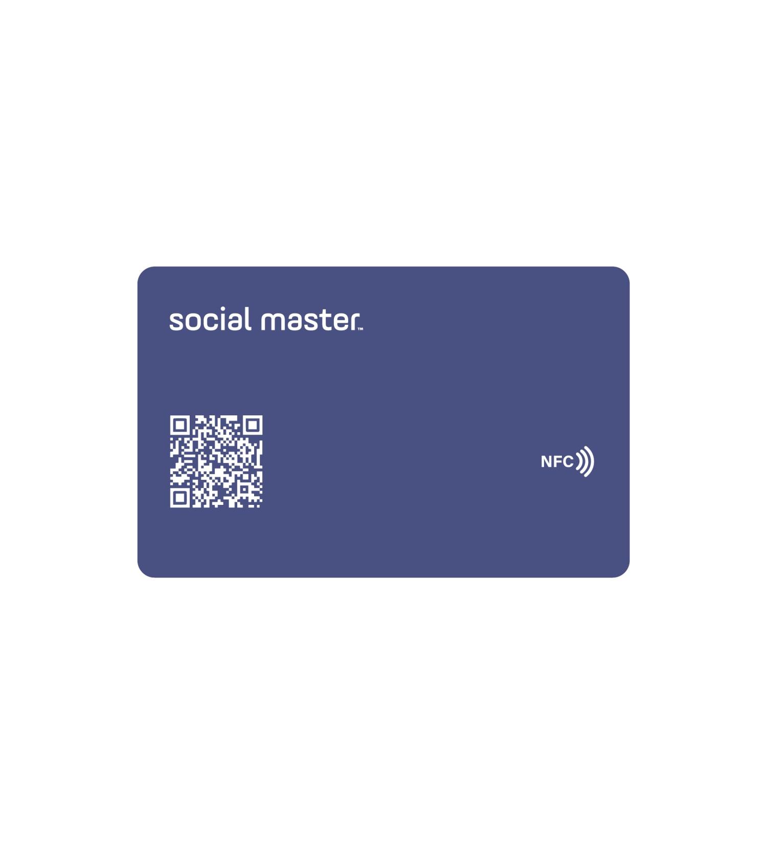 Social Master NFC Tag for Instant Contact & Social Sharing - iOS/Android Compatible (Navy) - Buy Online on GoSupps.com