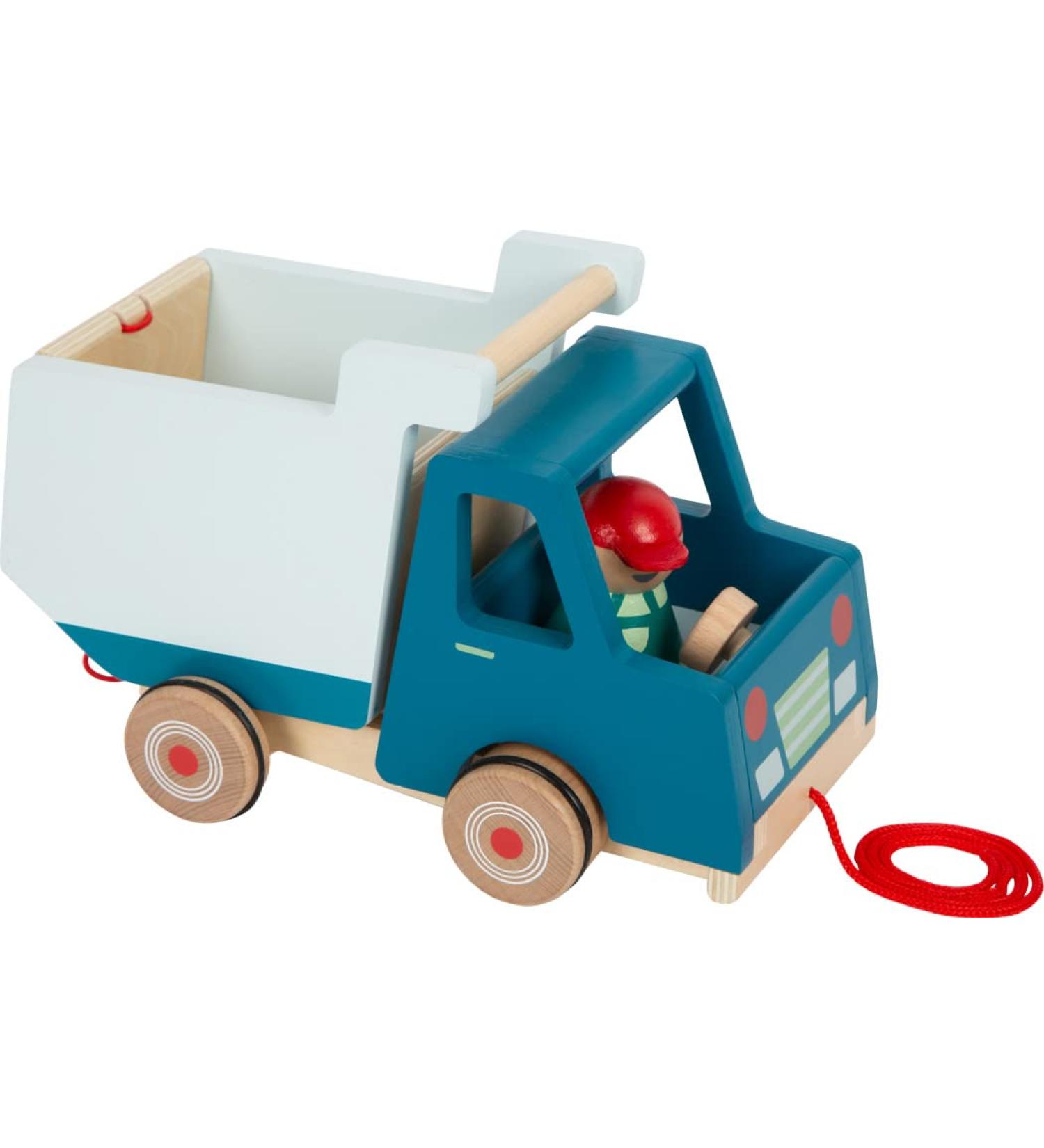 Small Foot Wooden Pull-Along Dump Truck - Motor Skills Toy & Baby Walker for Kids 18+ Months | International Shipping - Buy Online on GoSupps.com