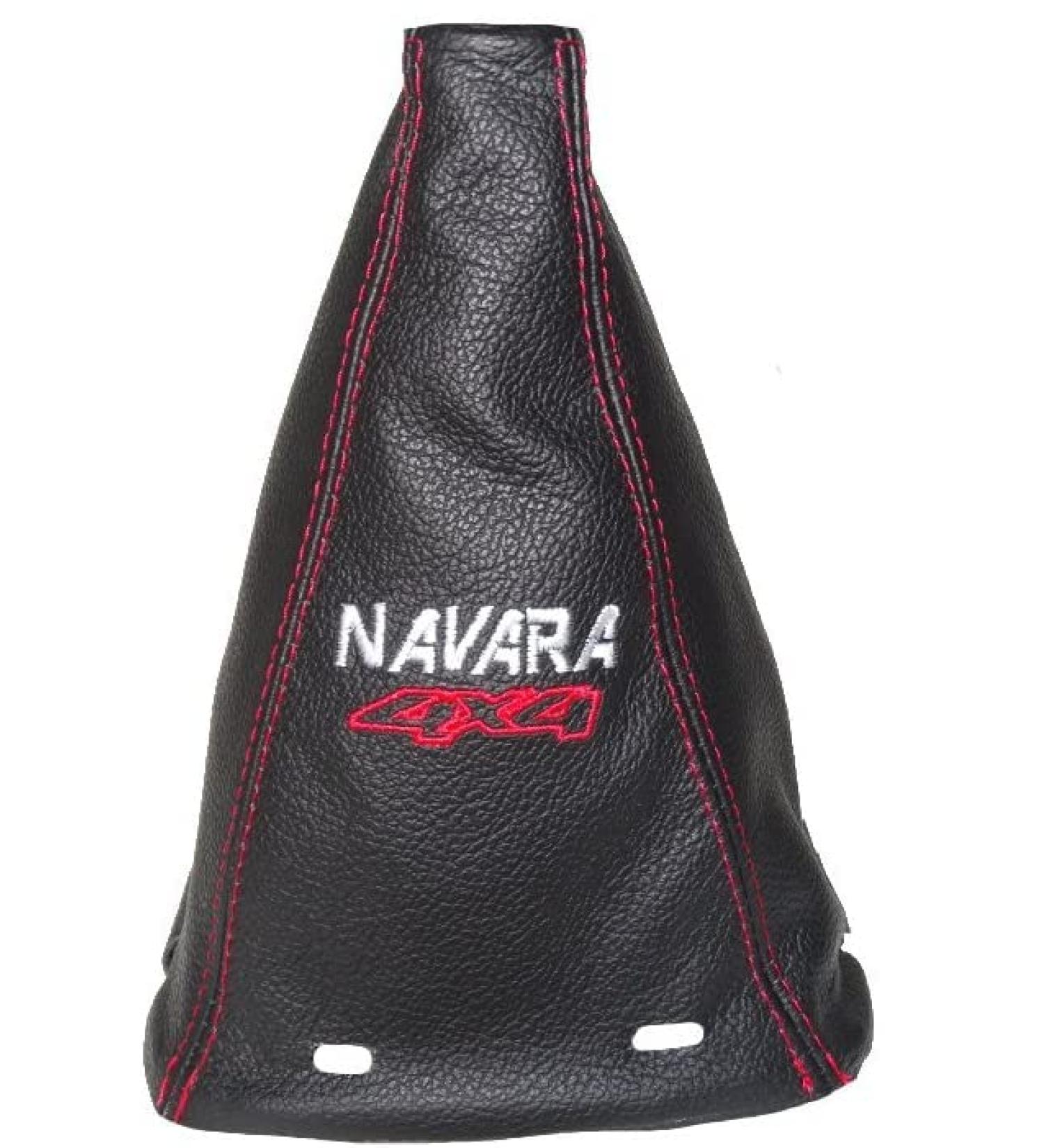 Buy Tuning Shop Gear Shift Gaiter - Leather with Red Embroidery & Plastic Frame - International Shipping - Buy Online on GoSupps.com