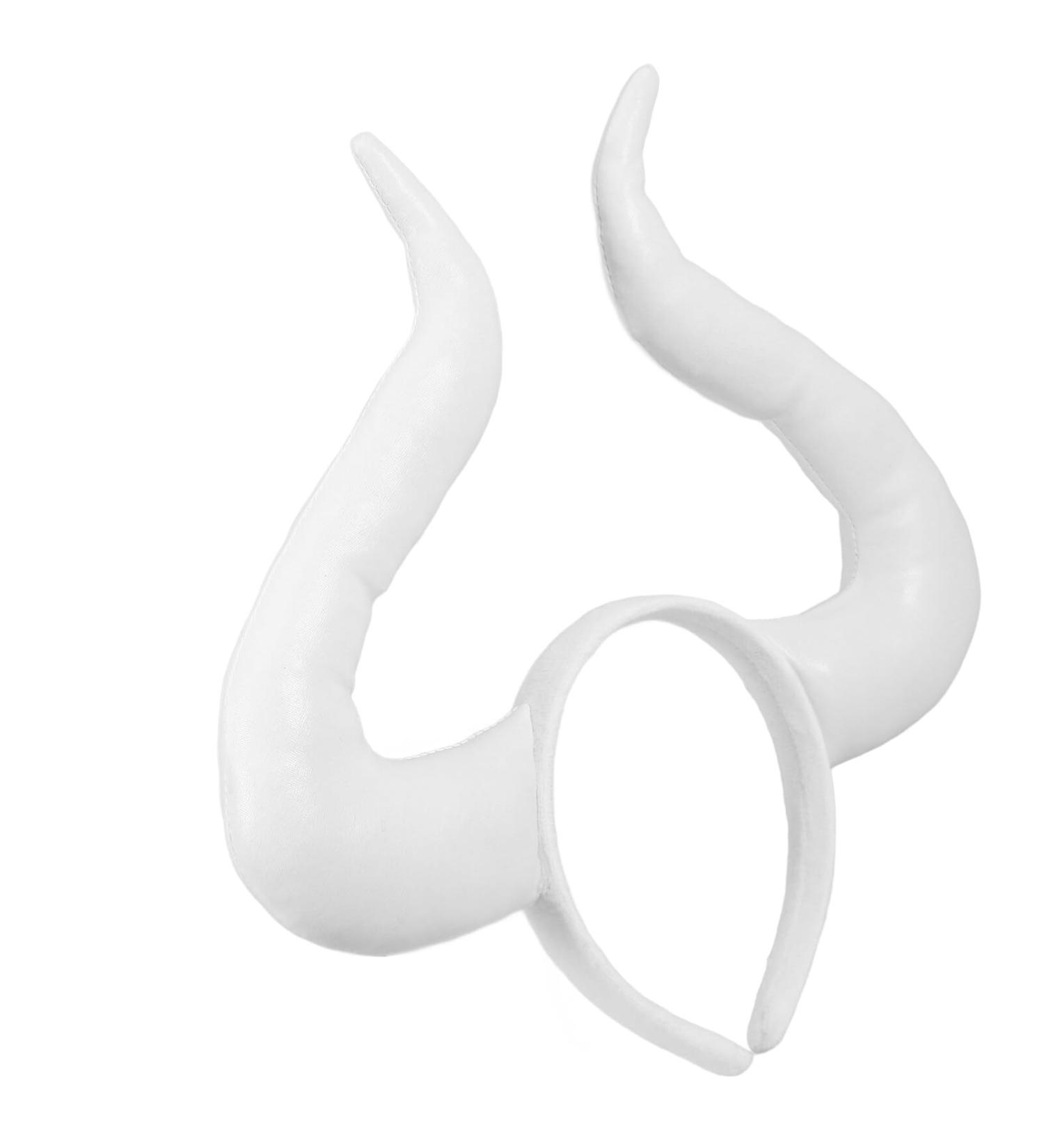 Ciieeo Devil Horns Headband Black: Cosplay Horn Hair Hoop Demon Headpiece Devil headband for Halloween Party Hair Accessory White - Buy Online on GoSupps.com