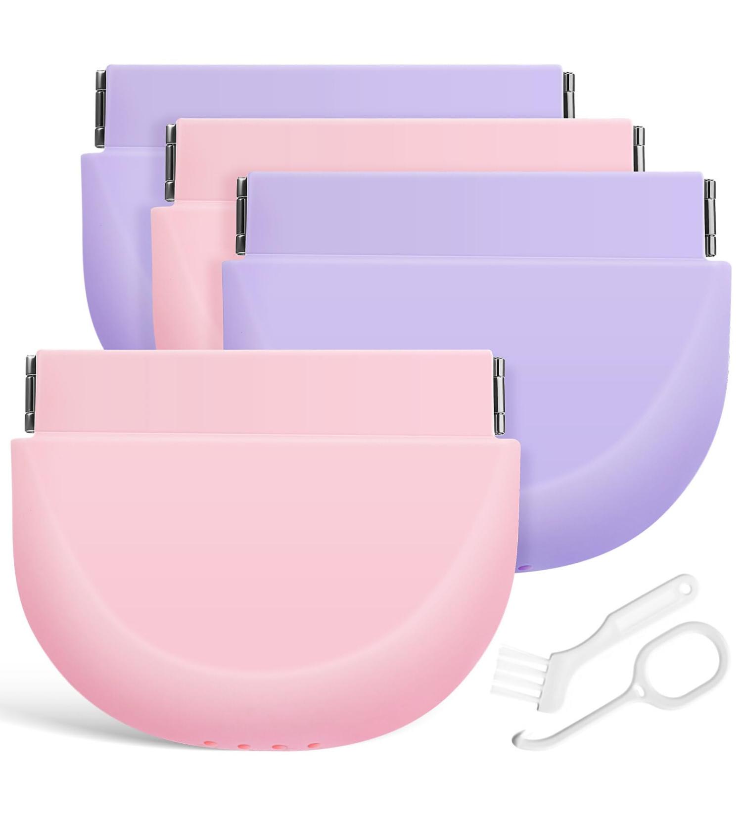 Buy IPLUSMILE 4-Piece Silicone Retainer Storage Box | Travel Case for Prosthesis & Tooth Collection | Durable Portable Ideal for Pebbles & Night Use - Buy Online on GoSupps.com