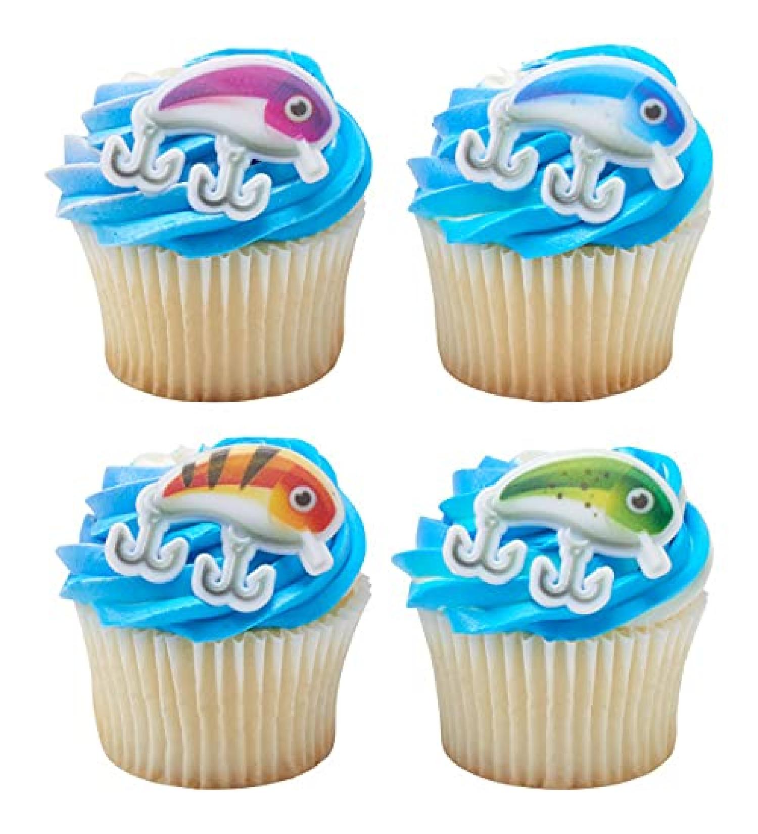 24 Fishing Lure Cupcake Rings Toppers - Buy Online on GoSupps.com