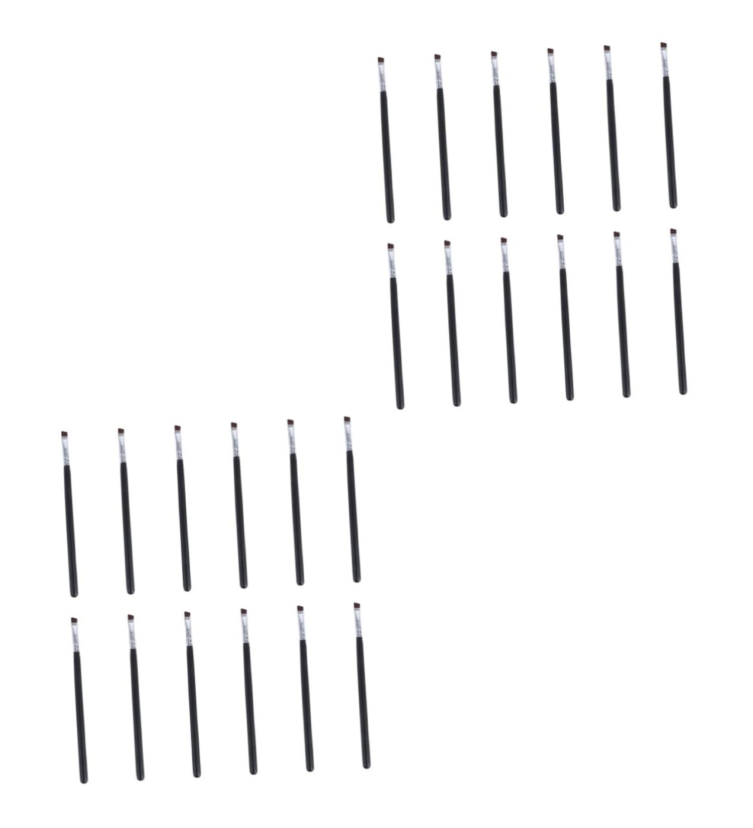 Beavorty 24 pcs Angled eyebrow brush flat concealer brush Makeup Applicator Brush Foundation Brush travel mix 17.5X0.2cmx2pcs Blackx2pcs - Buy Online on GoSupps.com