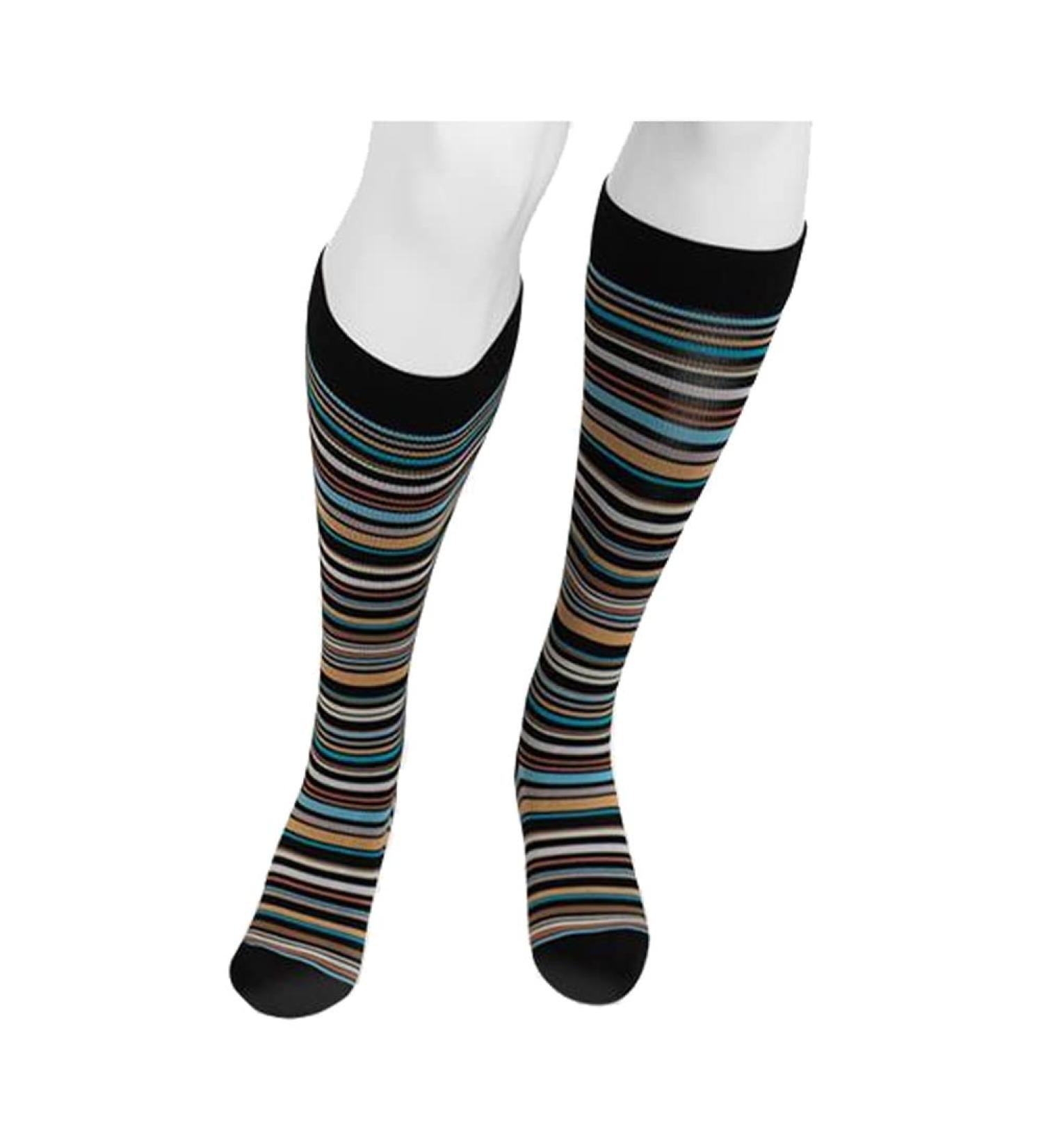 Buy Juzo Power Vibe Premium Compression Socks 15-20 mmHg Super Stripe XL - Best for Men & Women | International Shipping - Buy Online on GoSupps.com
