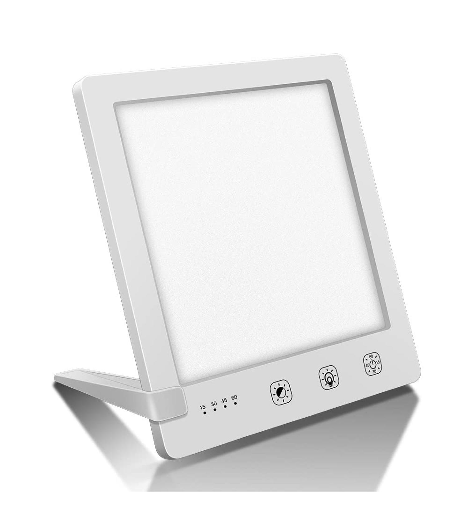 LED Light Therapy Lamp - Adjustable Brightness Portable UV Free Colour Temperature Touch Brightness Control Timer (White) - Buy Online on GoSupps.com