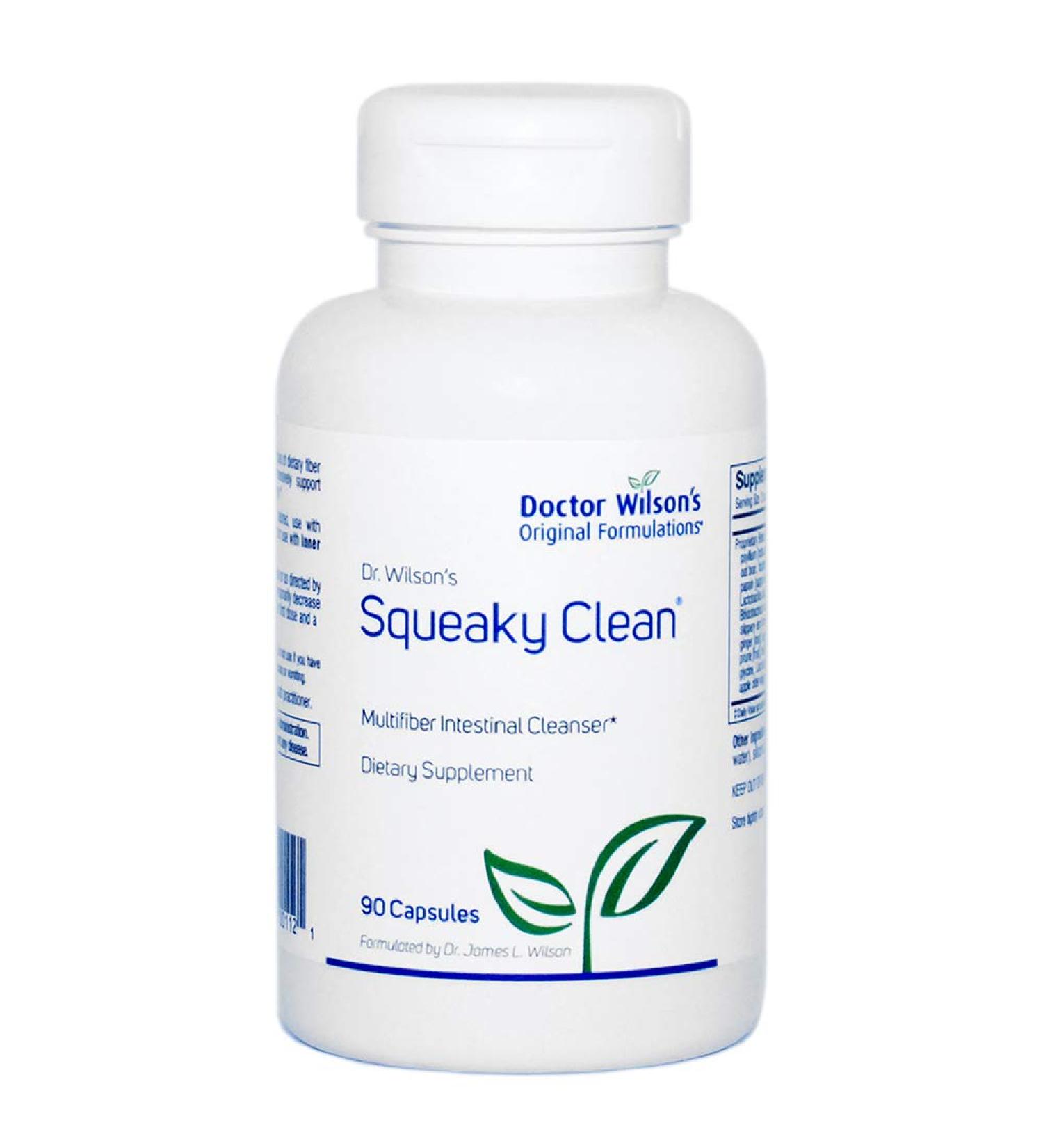 Dr. Wilson's Squeaky Clean Gut and Digestive Health with Fiber probiotics enzymes and More 90 Capsules
