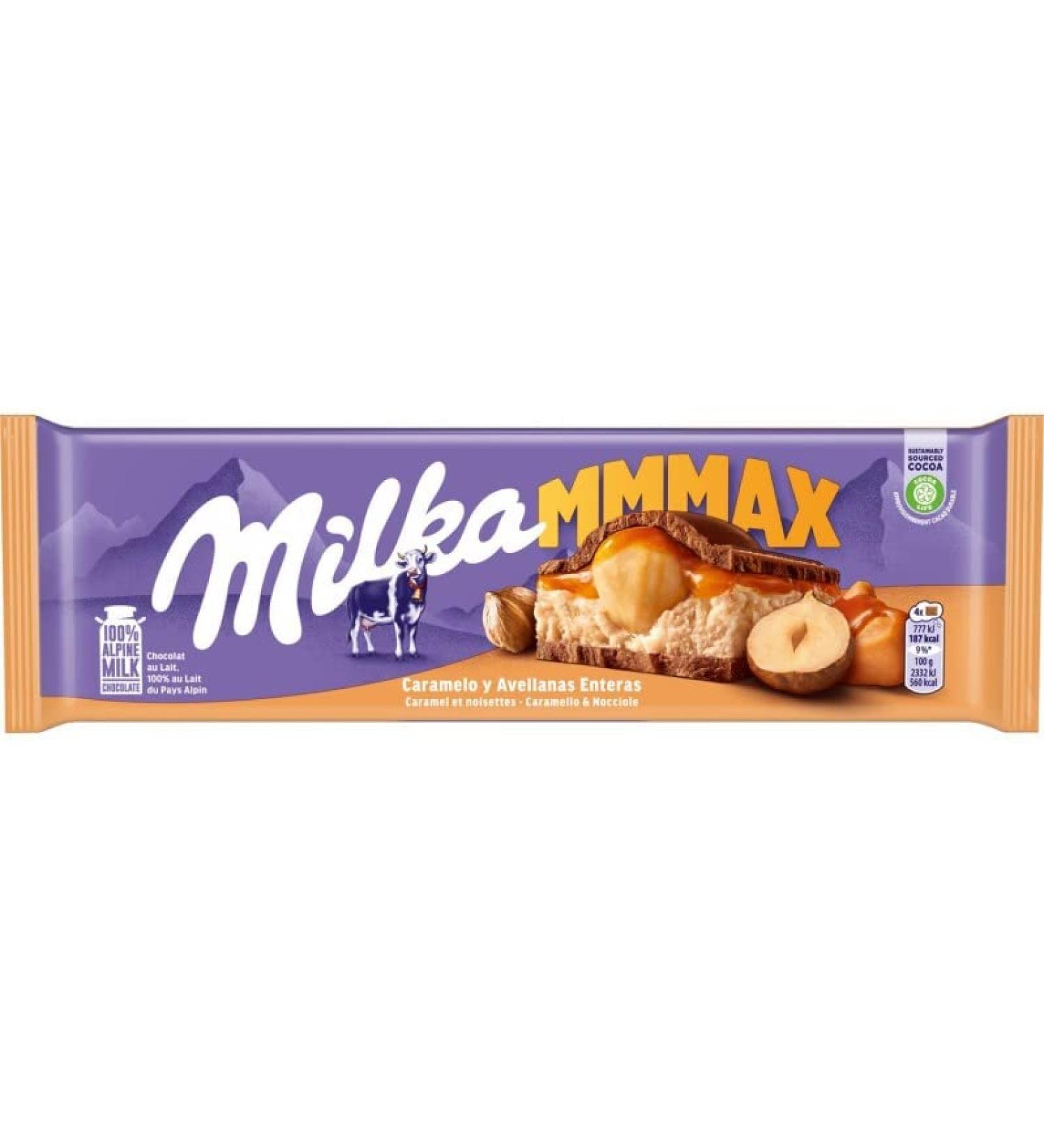 MILKA - Xl Caramel And Whole Hazelnuts 300G - Pack Of 4 - Buy Online on GoSupps.com
