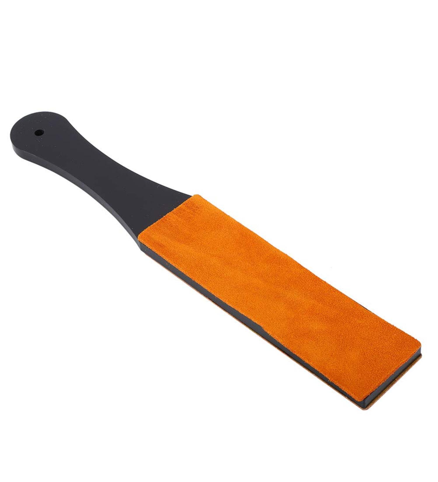 PU Leather Razor Pouch - Double Size with Acrylic Handle for Razors & Knives | Perfect for Polishing Gold & Silver - Buy Online on GoSupps.com