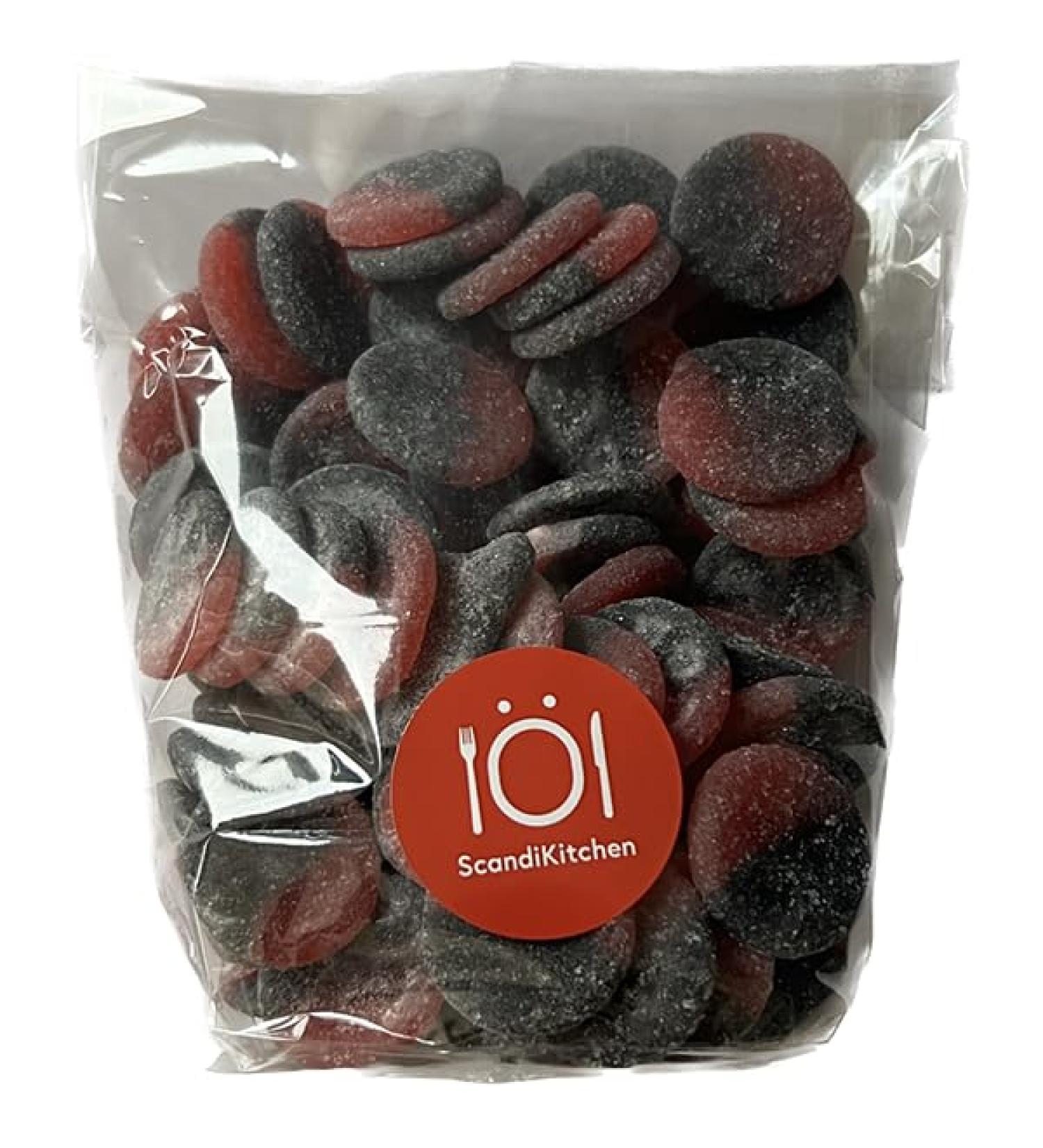 Jordgubb/Lakrits - Strawberry Liquorice Peace Symbols 400g BIG BAG Pick n Mix Gift