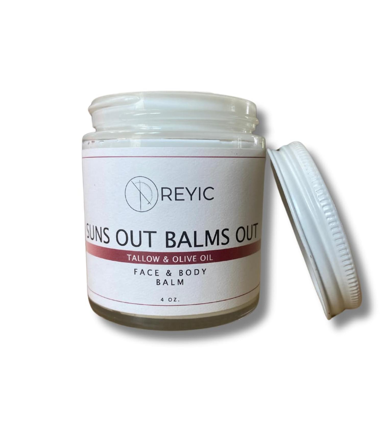 Sun's Out Balm's Out - Organic Tallow & Olive Oil Balm (4oz) | Soothes & Repairs Skin After Sun Exposure | All-Purpose Moisturizer for All Skin Types - Buy Online on GoSupps.com