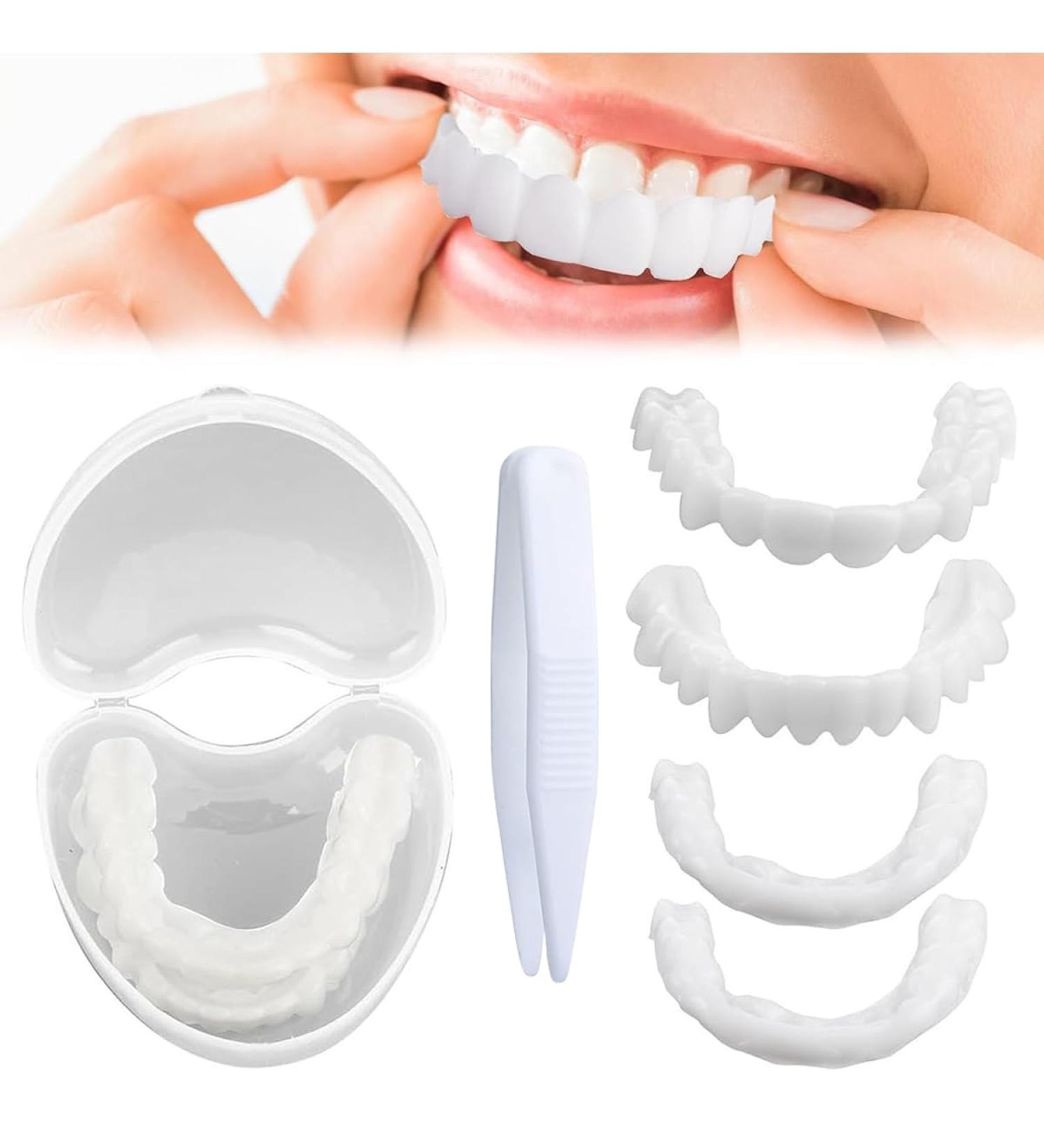 Fluktrix Instant Veneers - Brightening Cosmetic Clip-In Teeth for Men & Women | Self-Confident Smile | Upper & Lower Pairs - Buy Online on GoSupps.com