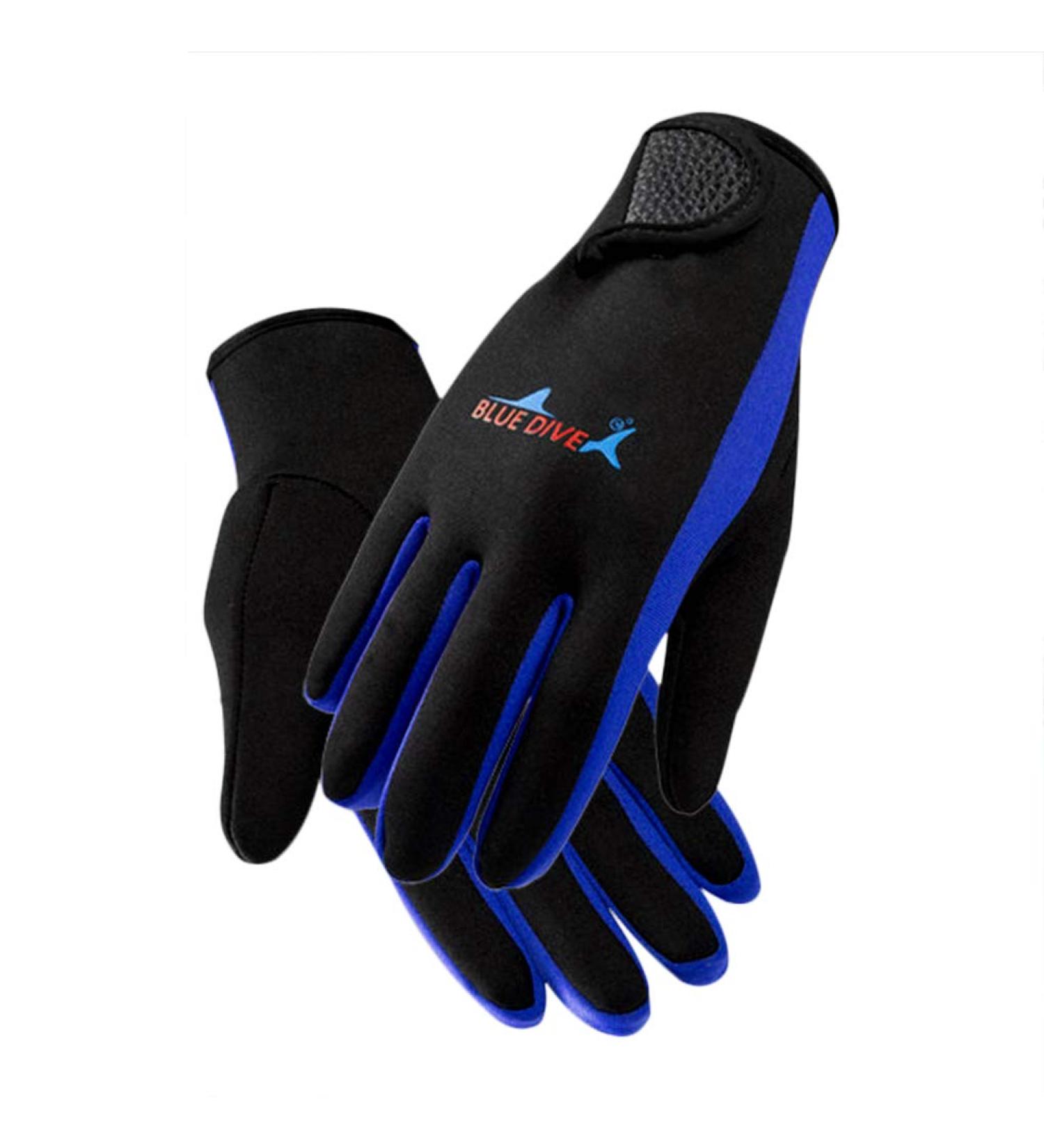 Diving Gloves Neoprene for Men and Women - Blue Large | Watersports, Boating, Surfing, Snorkeling, Kayaking - Scuba Diving Suit Gloves for Warmth - Buy Online on GoSupps.com